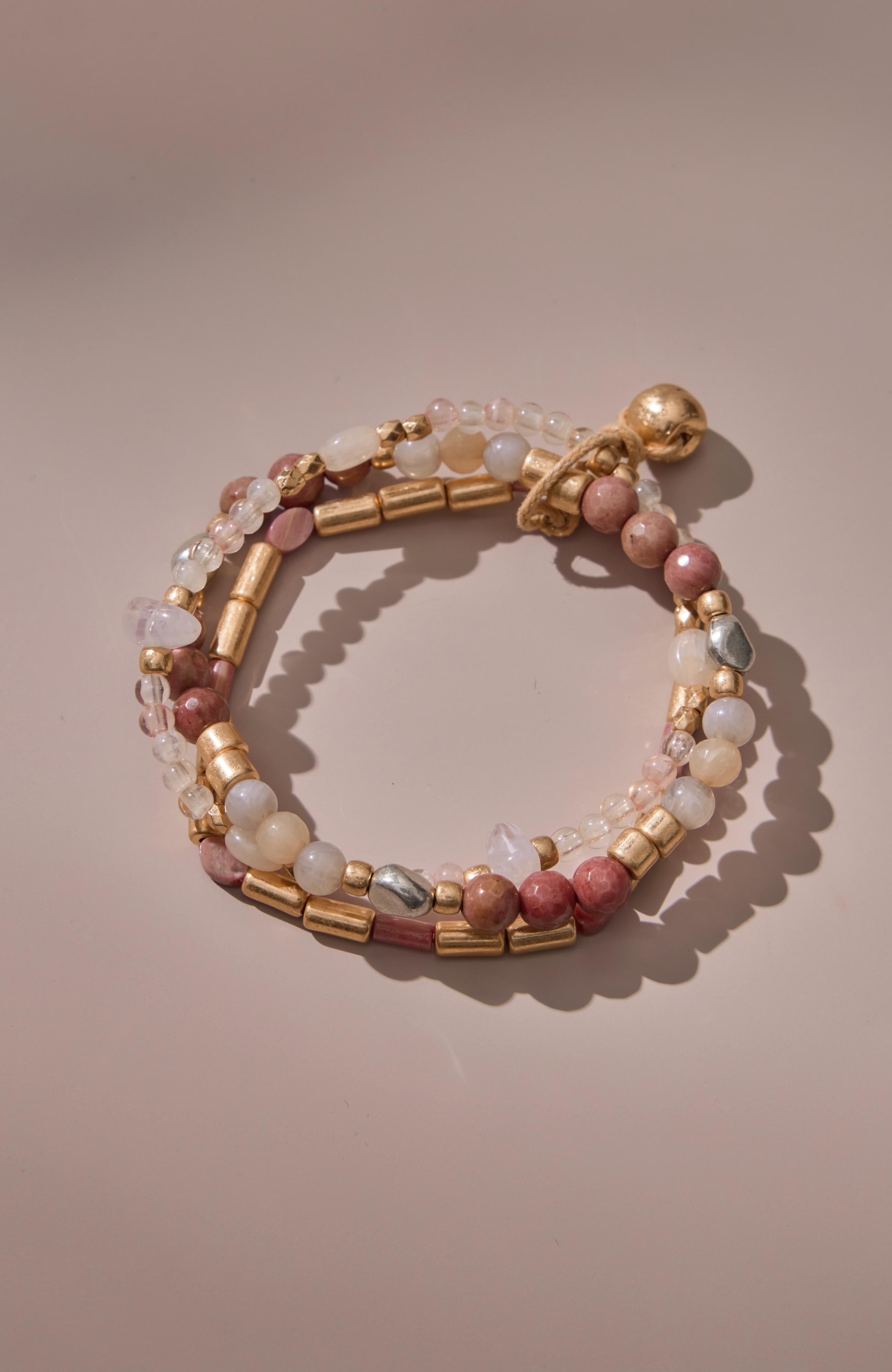 mixed-beads stretch bracelet
