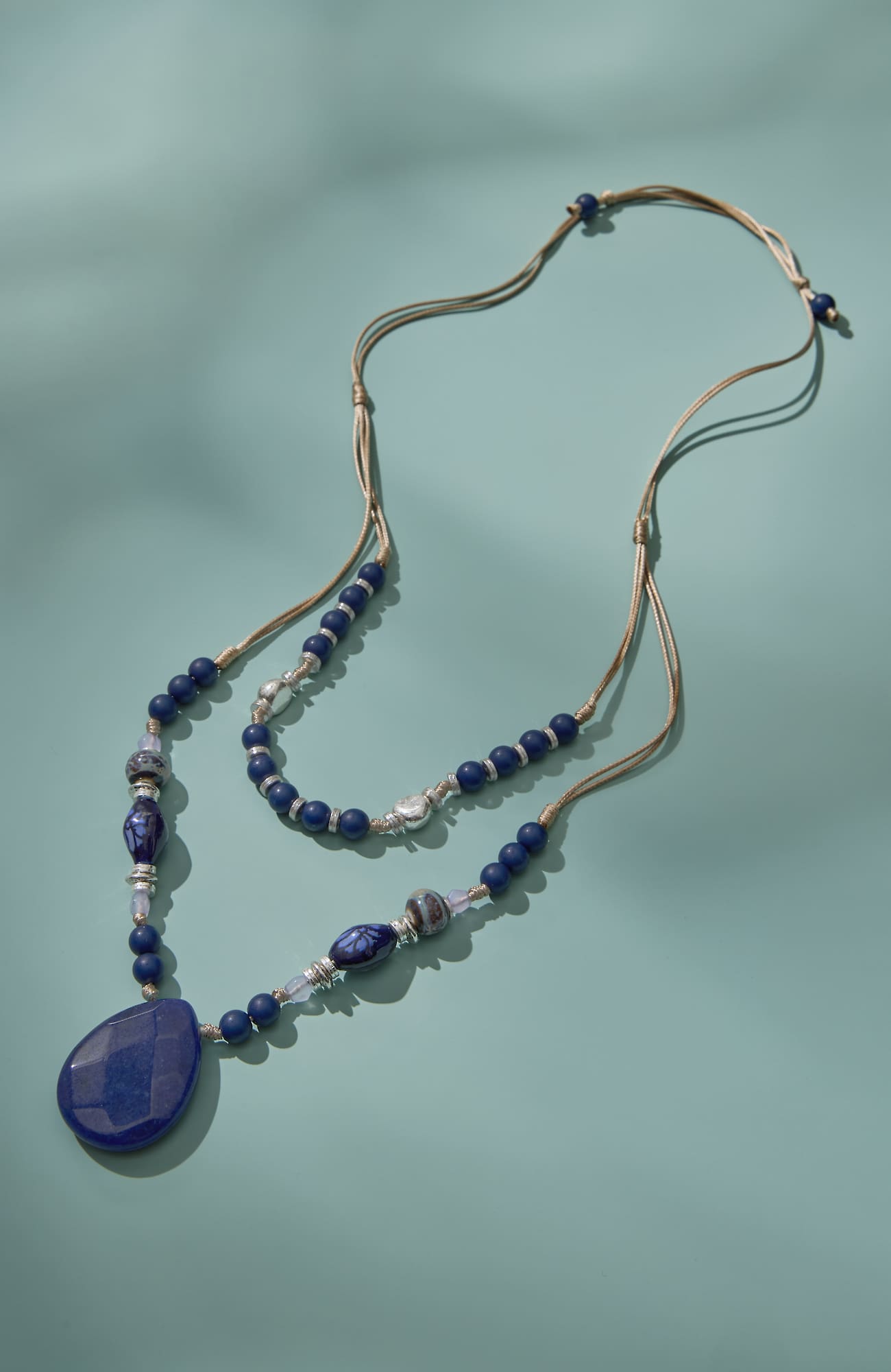 Jjill J.jill Ceramic Beaded Pendant Necklace In Multi