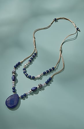 Image for Ceramic Beaded Pendant Necklace