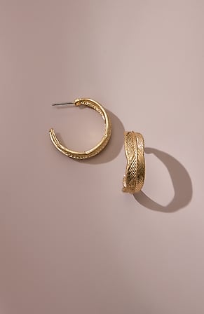 Image for Fall Foliage Hoop Earrings