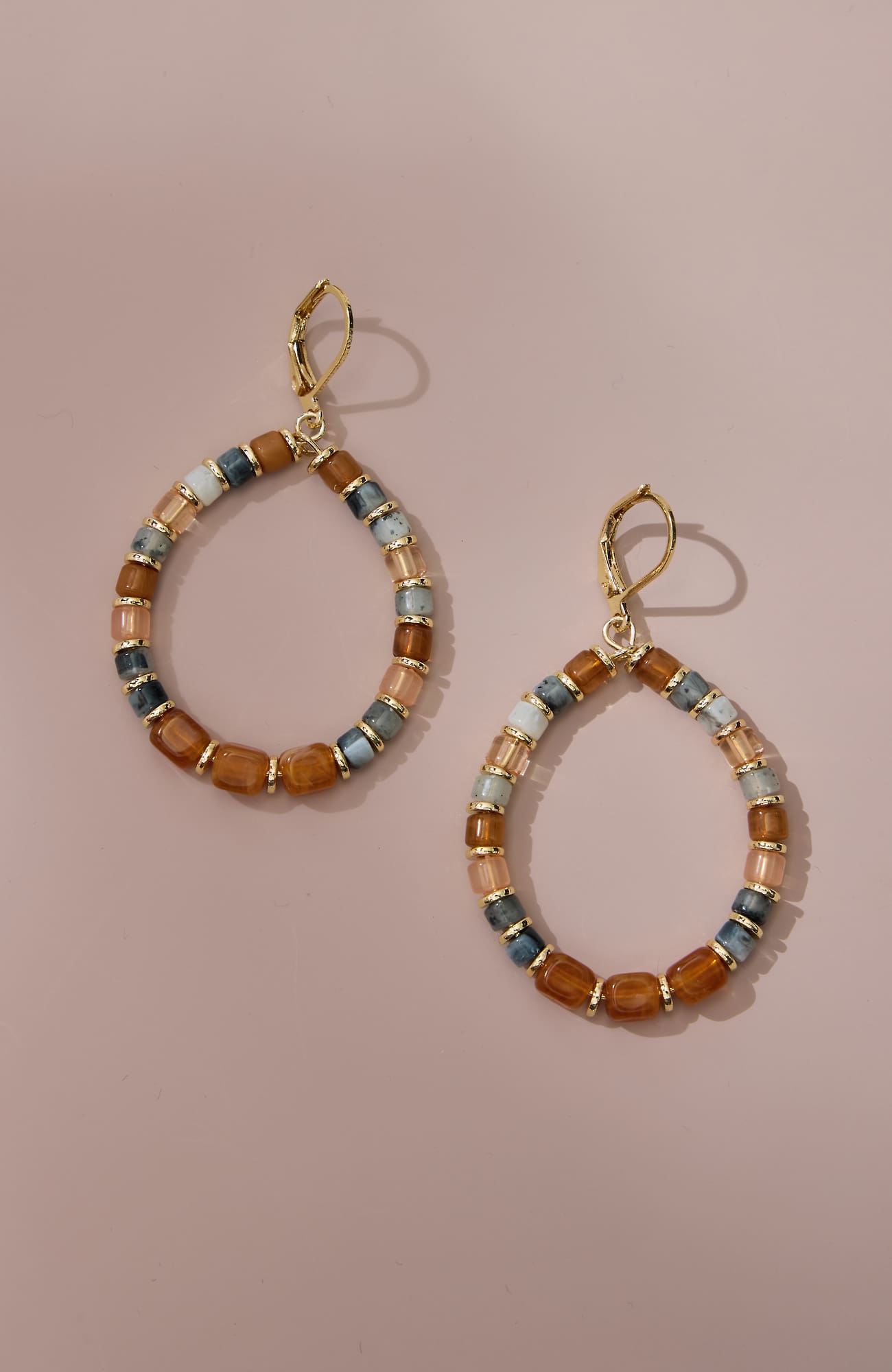 Jjill J.jill Free-spirit Beaded Hoop Earrings In Multi