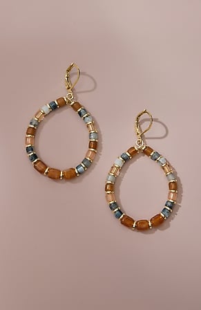 Image for Free-Spirit Beaded Hoop Earrings