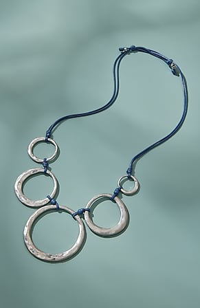 Image for Sculptural Metal Rings Necklace