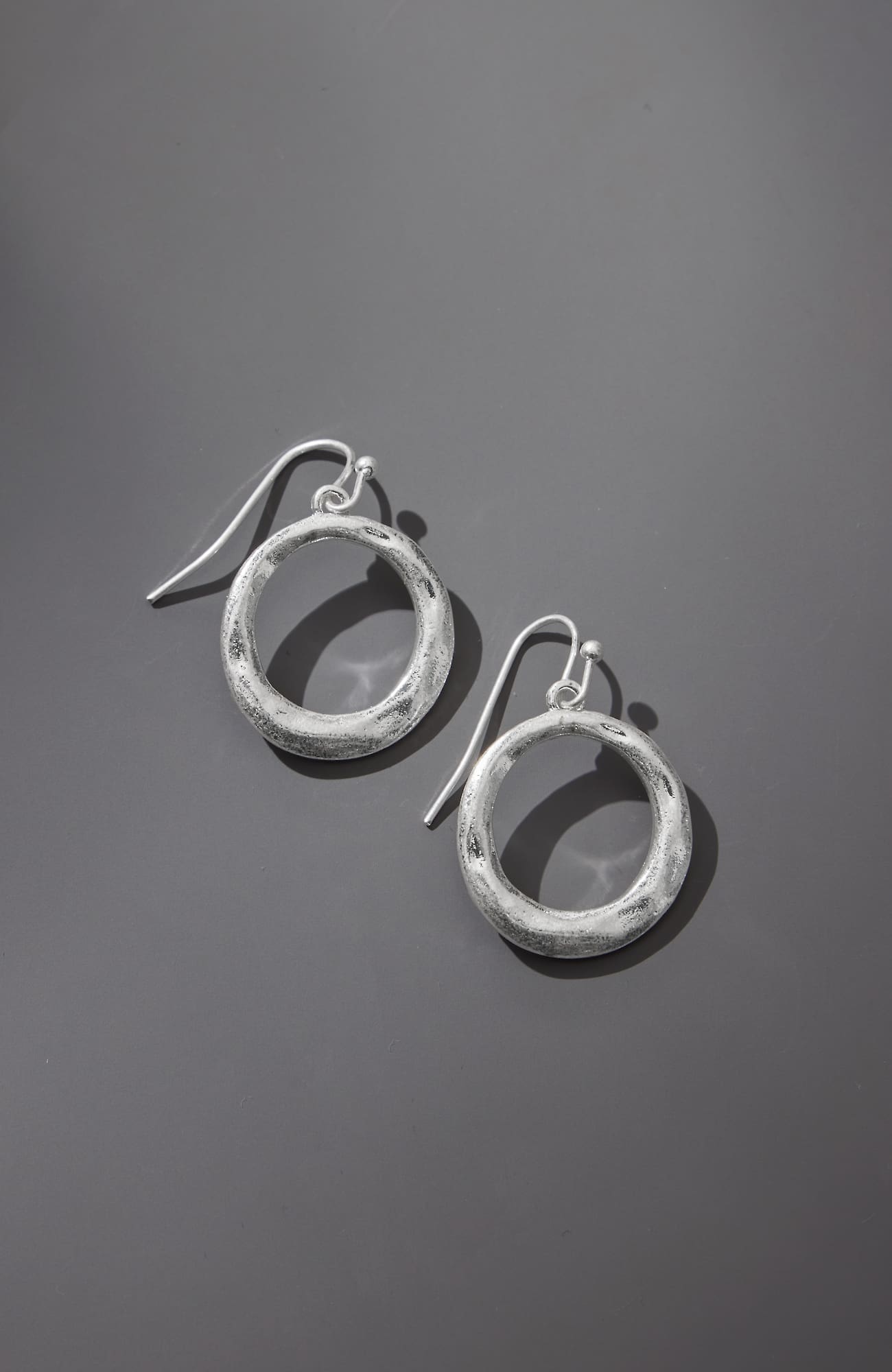 Jjill J.jill Sculptural Metal Rings Earrings In Silver