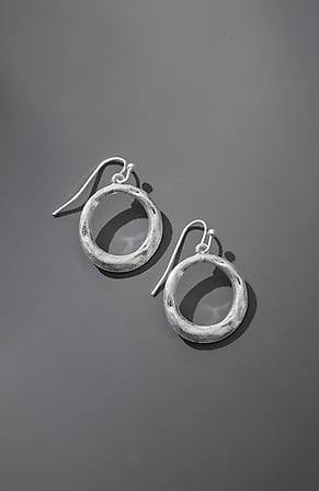 Image for Sculptural Metal Rings Earrings