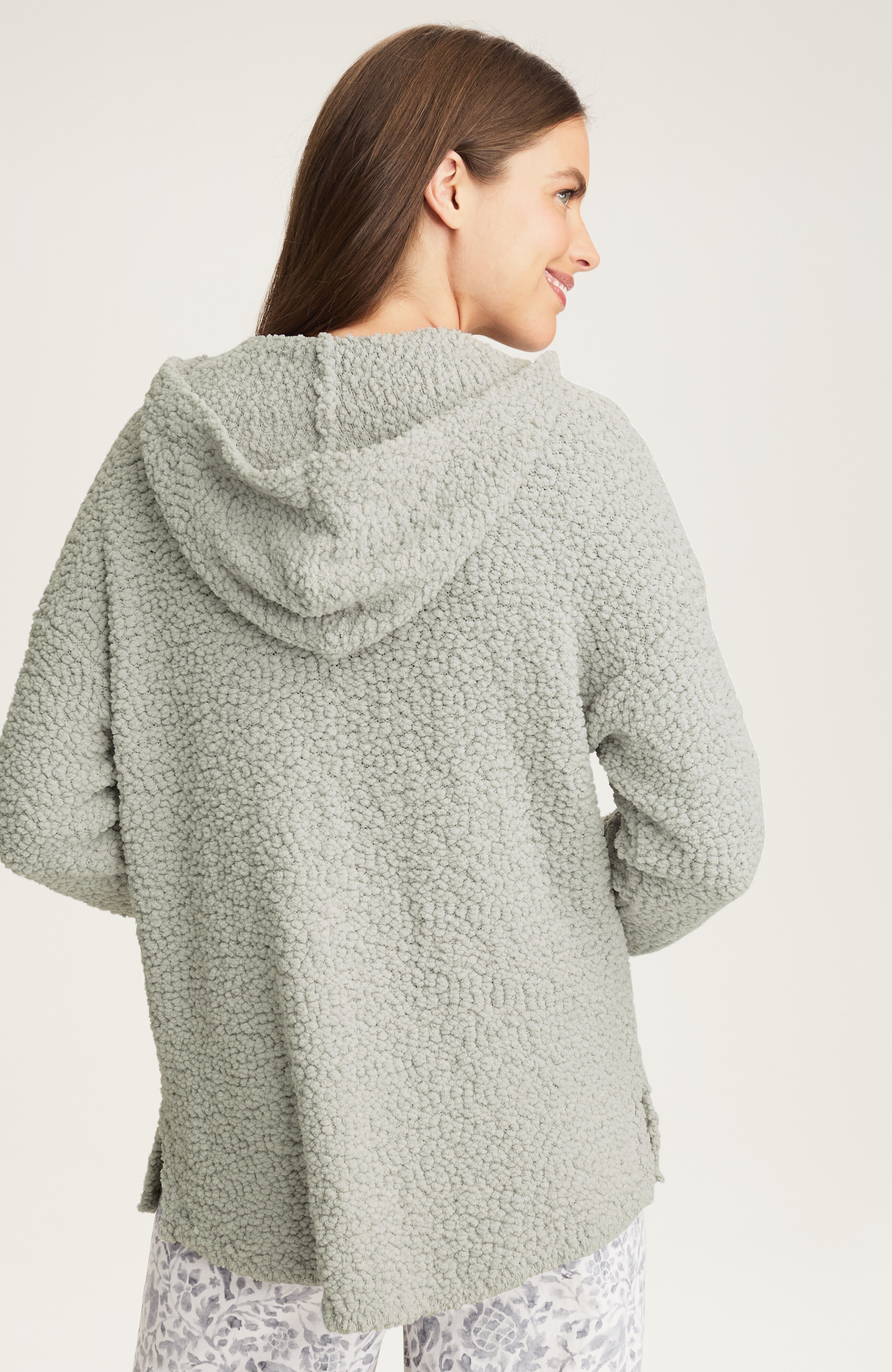 sleep cozy hooded cardi
