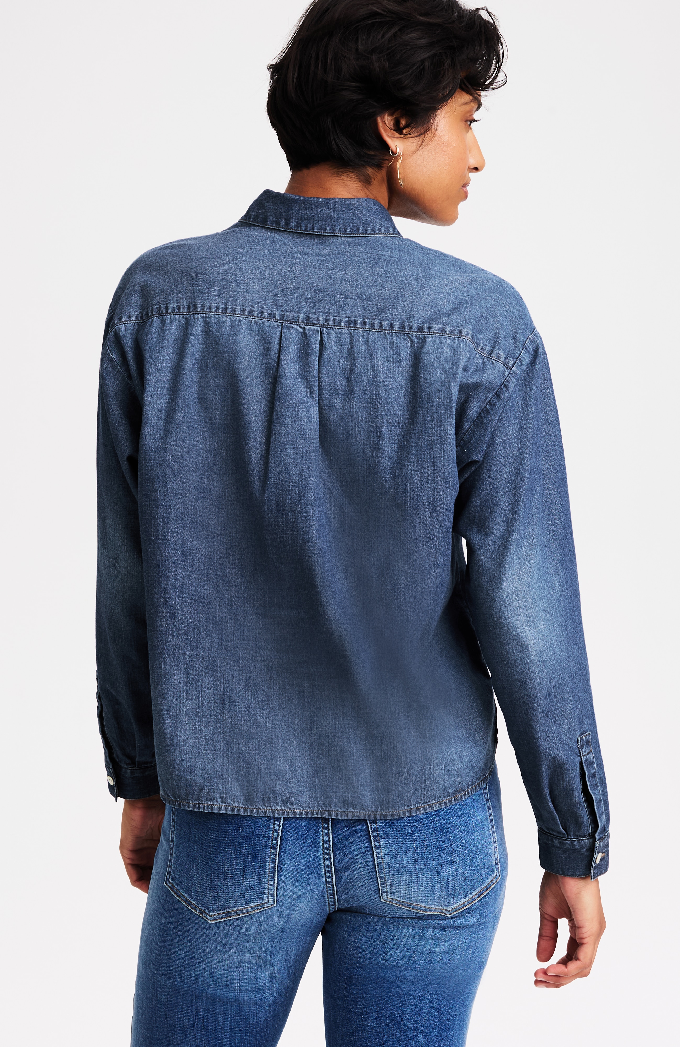 Denim Button-Front Shirt | JJill