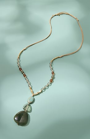 Image for Artisanal Beaded Pendant Necklace