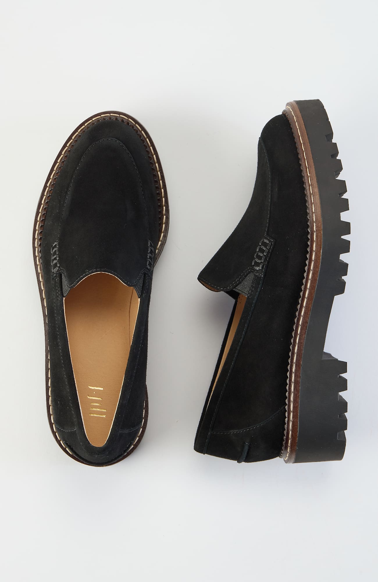 Jjill J.jill Maeve Lug-sole Loafers In Black