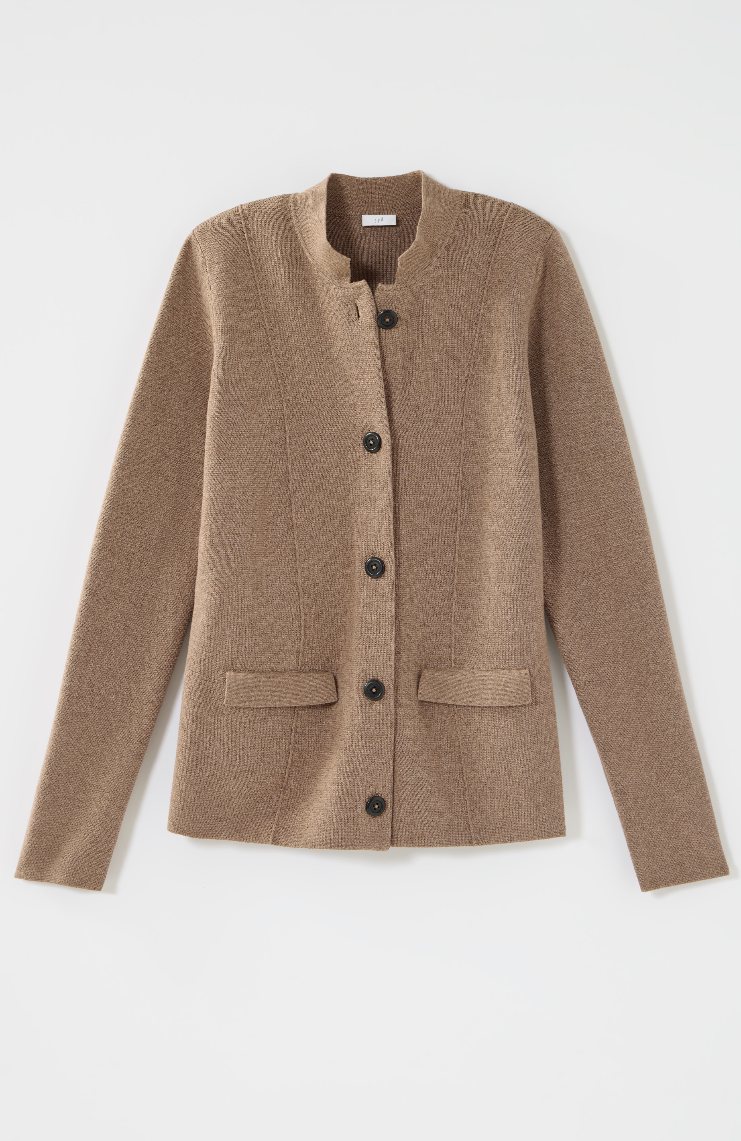 DOUBLE-KNIT NOTCHED-COLLAR SWEATER-JACKE | JJill