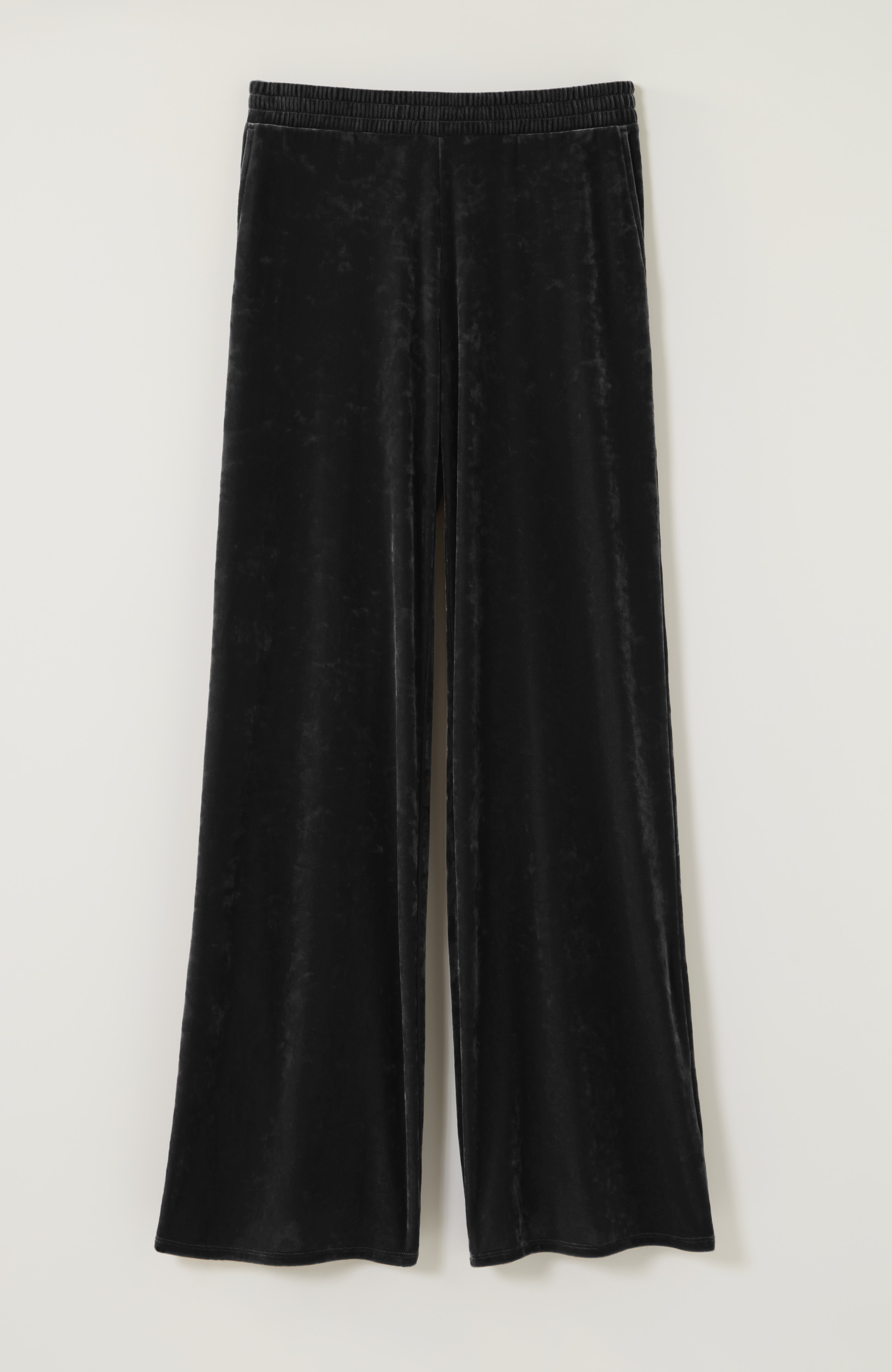 pure jill knit-velvet wide-leg pants