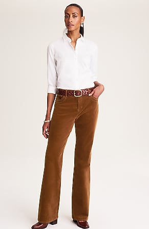 Image for Curvy-Fit Corduroy Flare Jeans