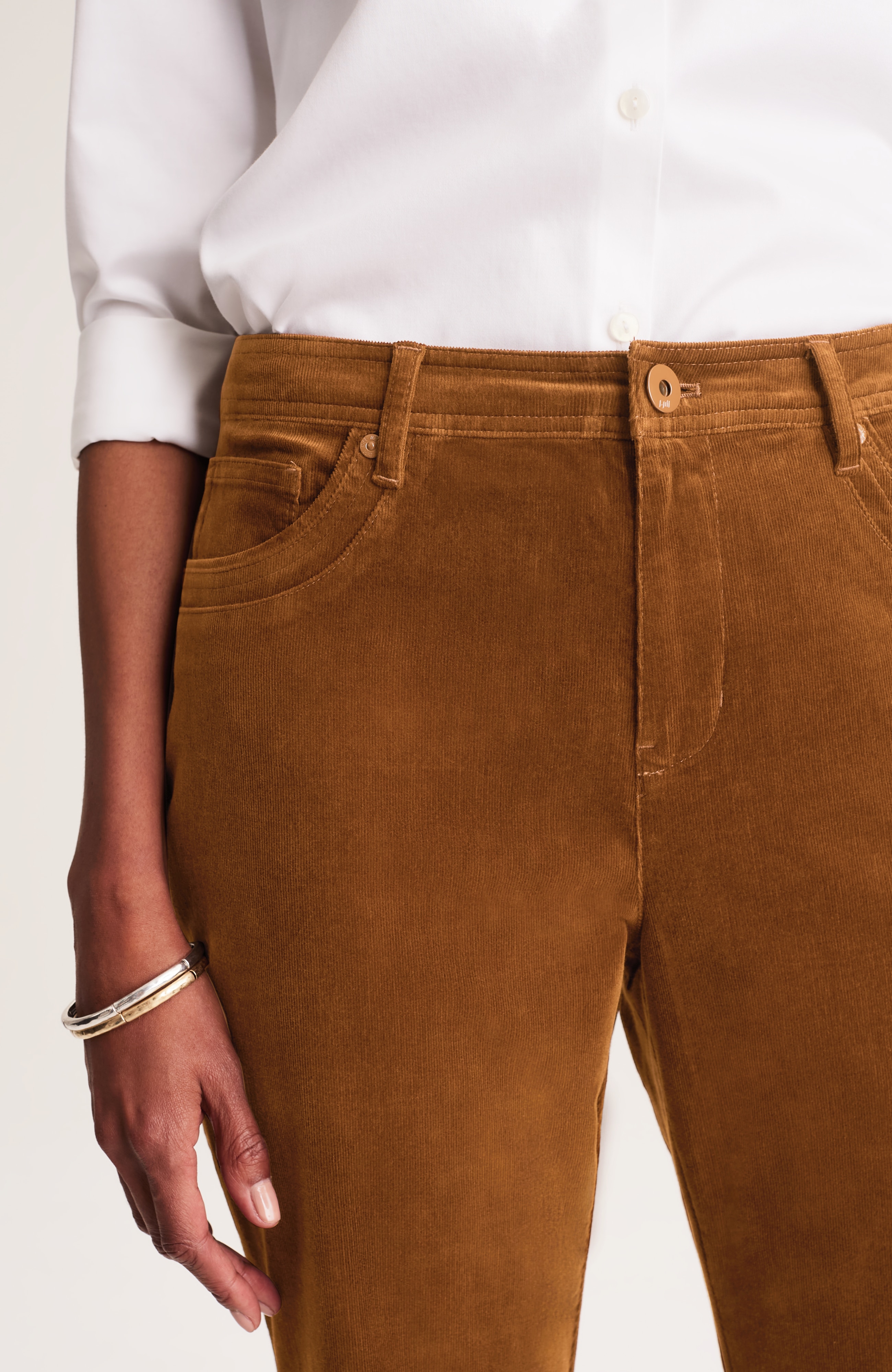 curvy-fit corduroy flare jeans