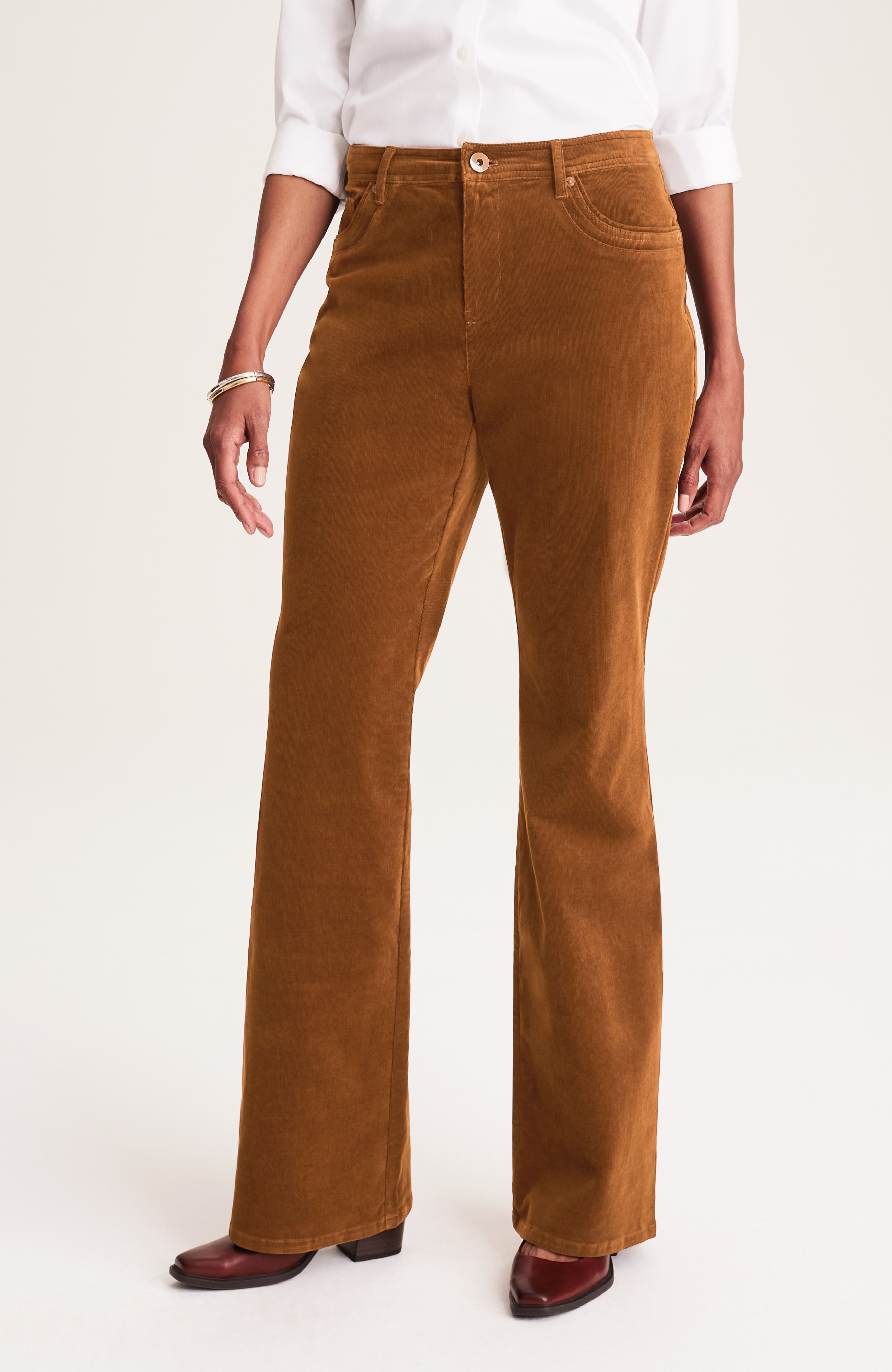 curvy-fit corduroy flare jeans