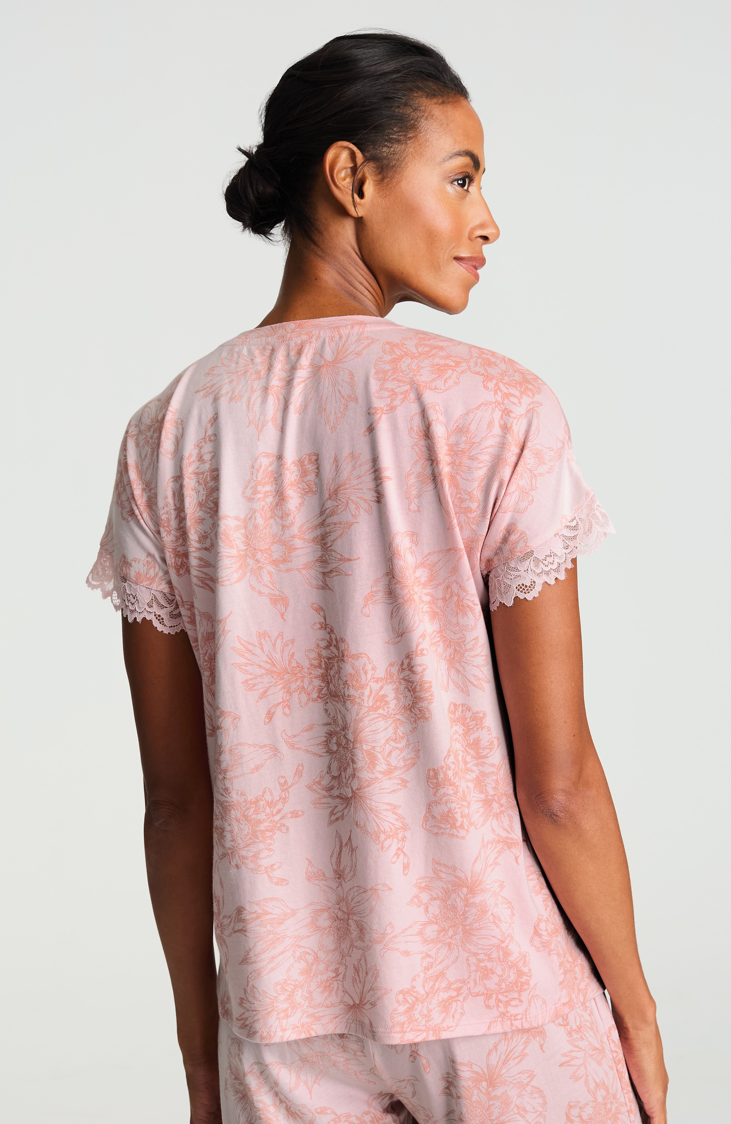 sleep ultrasoft lace-trimmed tee