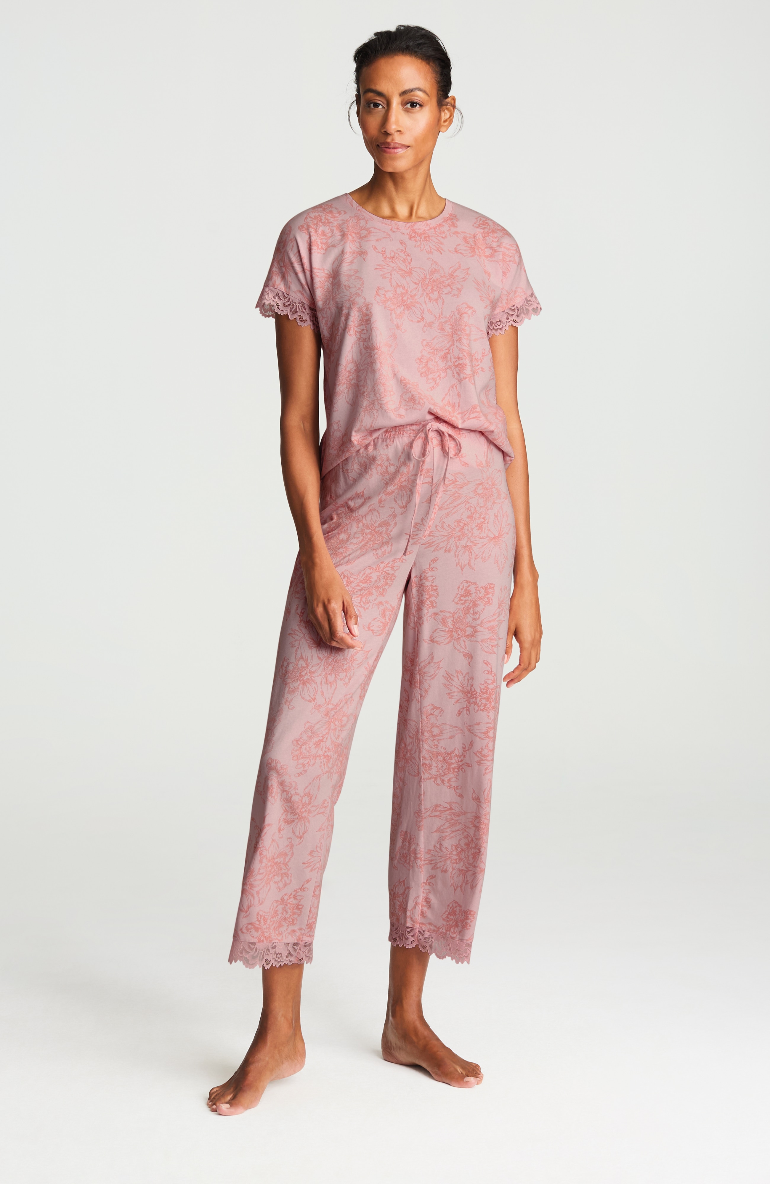 sleep ultrasoft lace-trimmed crops