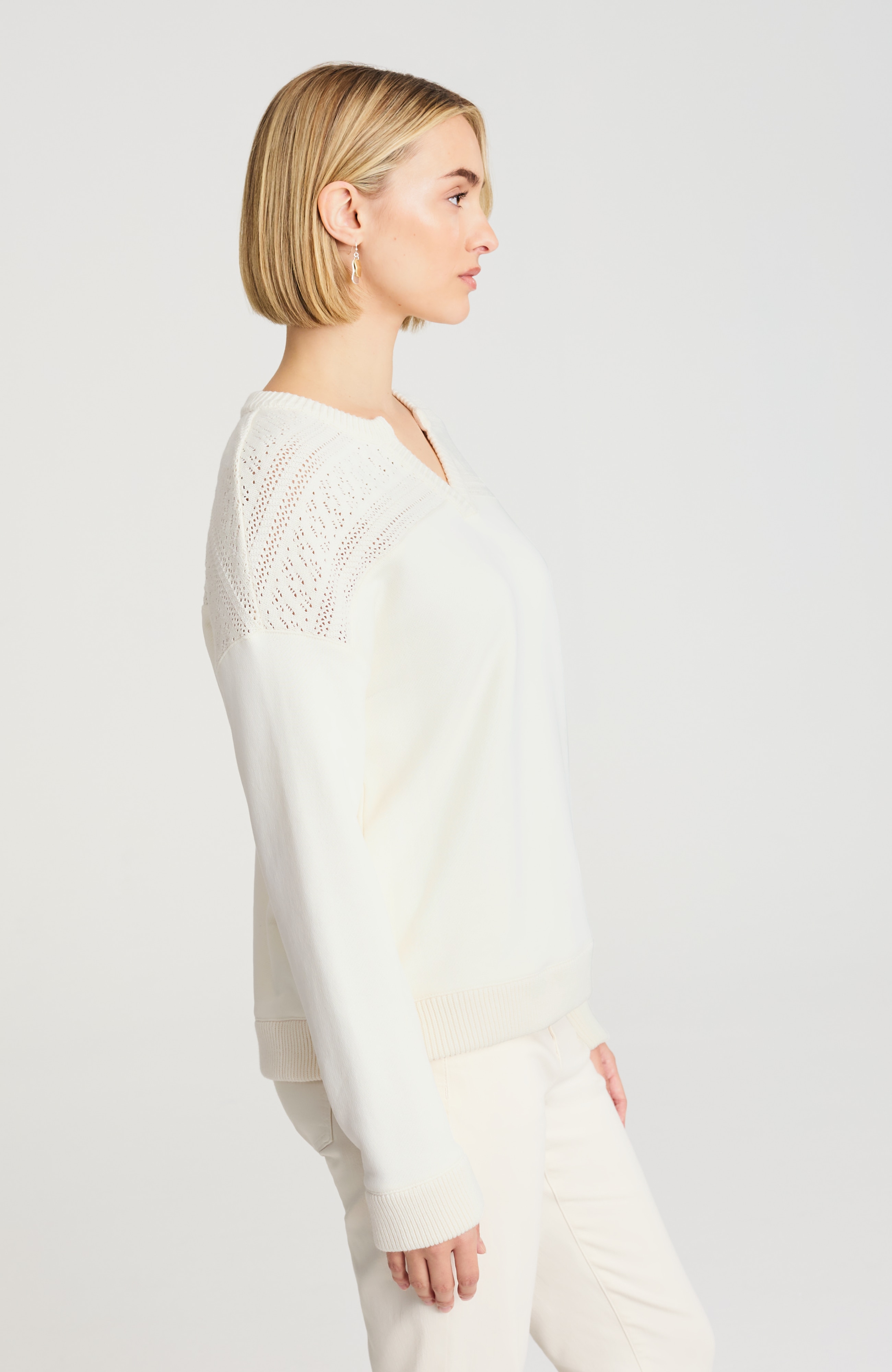 Pure Jill Mixed-Media Sweatshirt | JJill