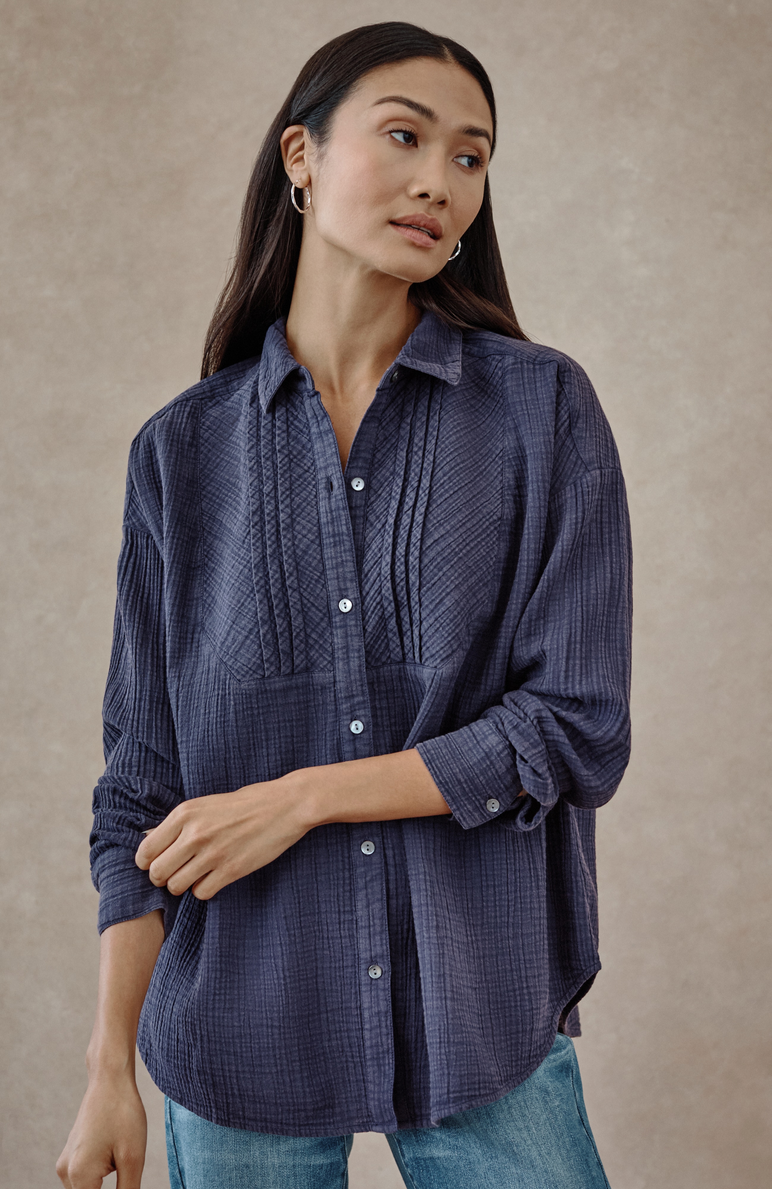 PURE JILL WASHED GAUZE SHIRT | JJill