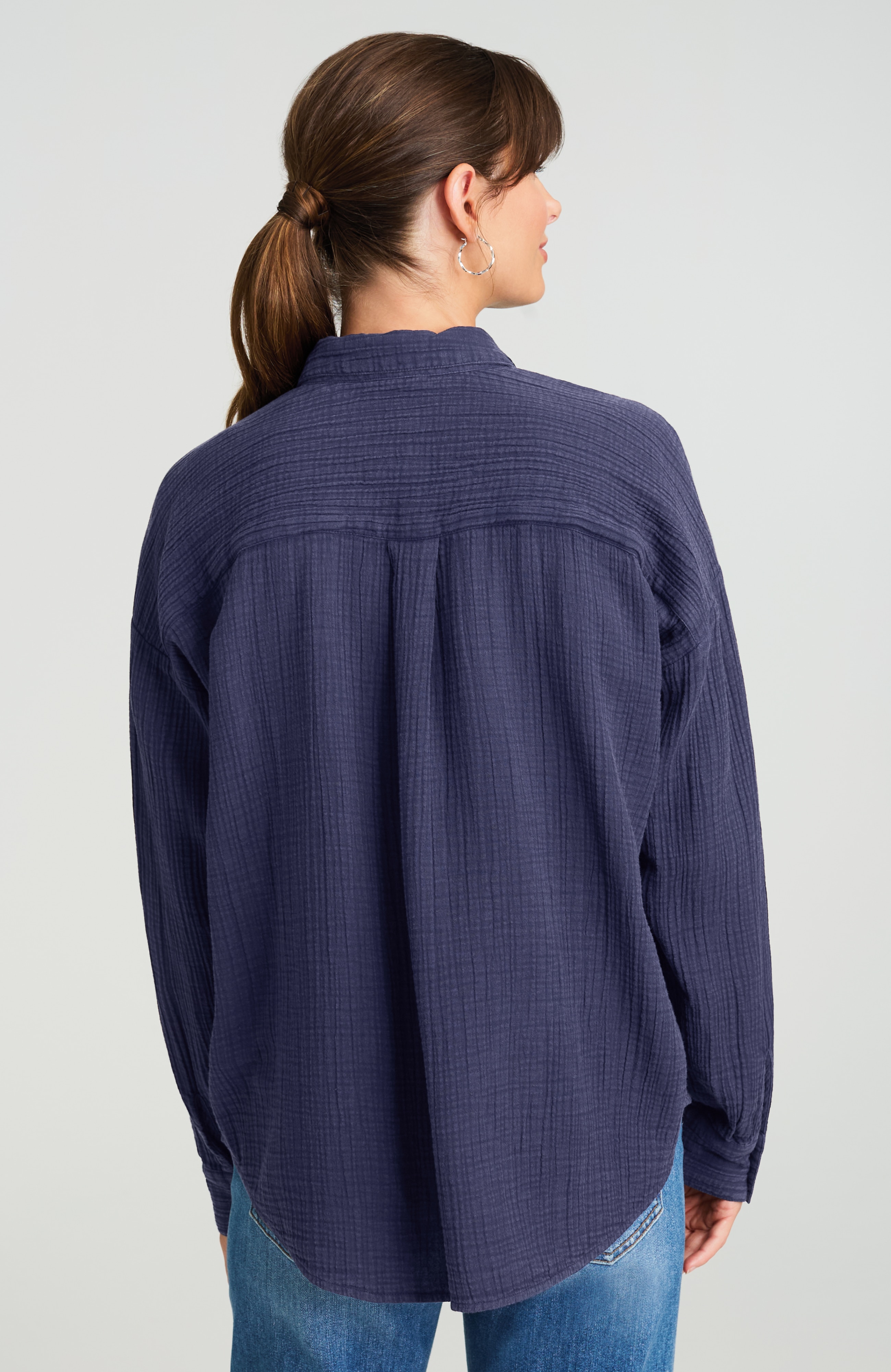 pure jill washed gauze shirt