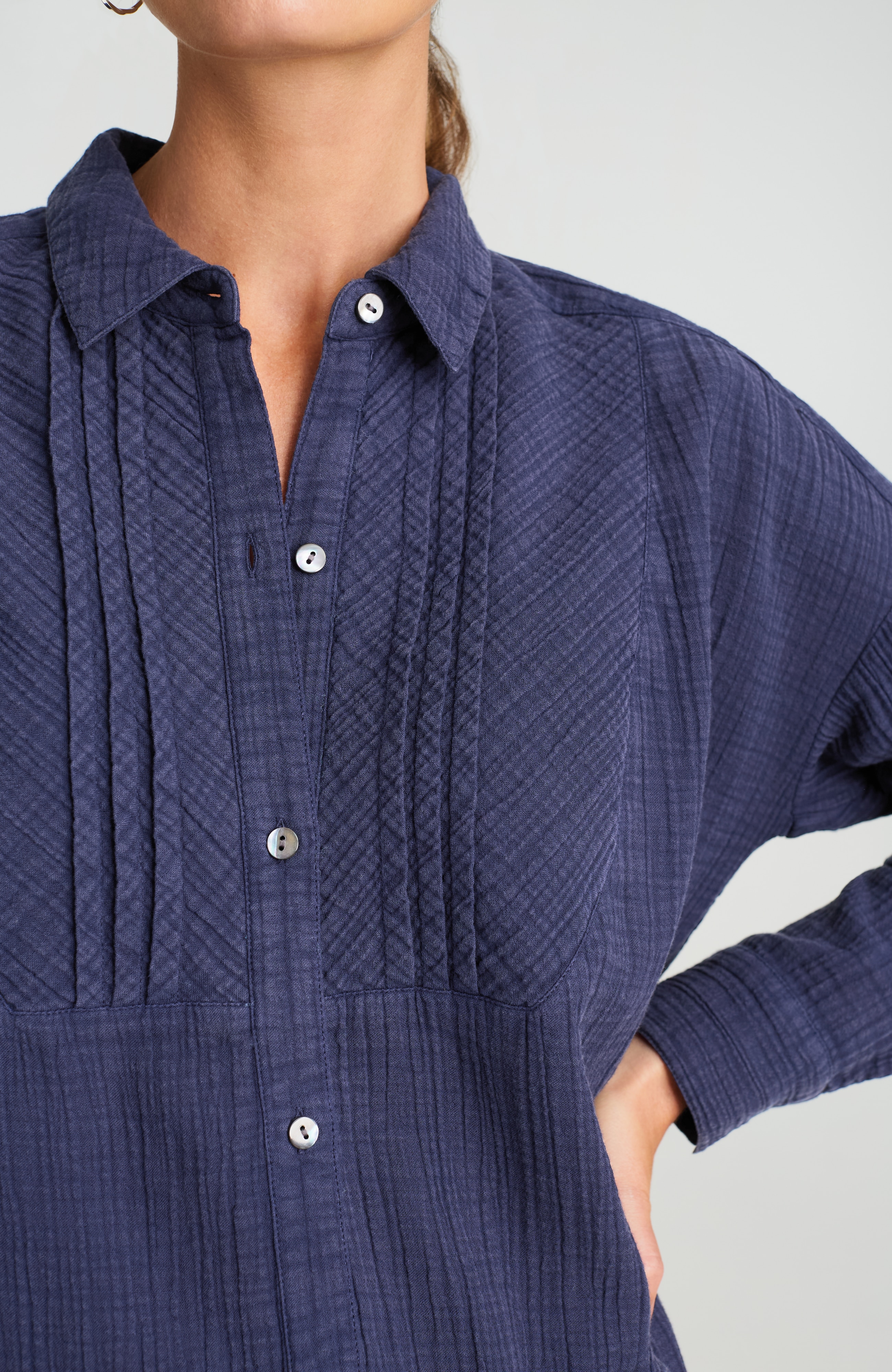 pure jill washed gauze shirt