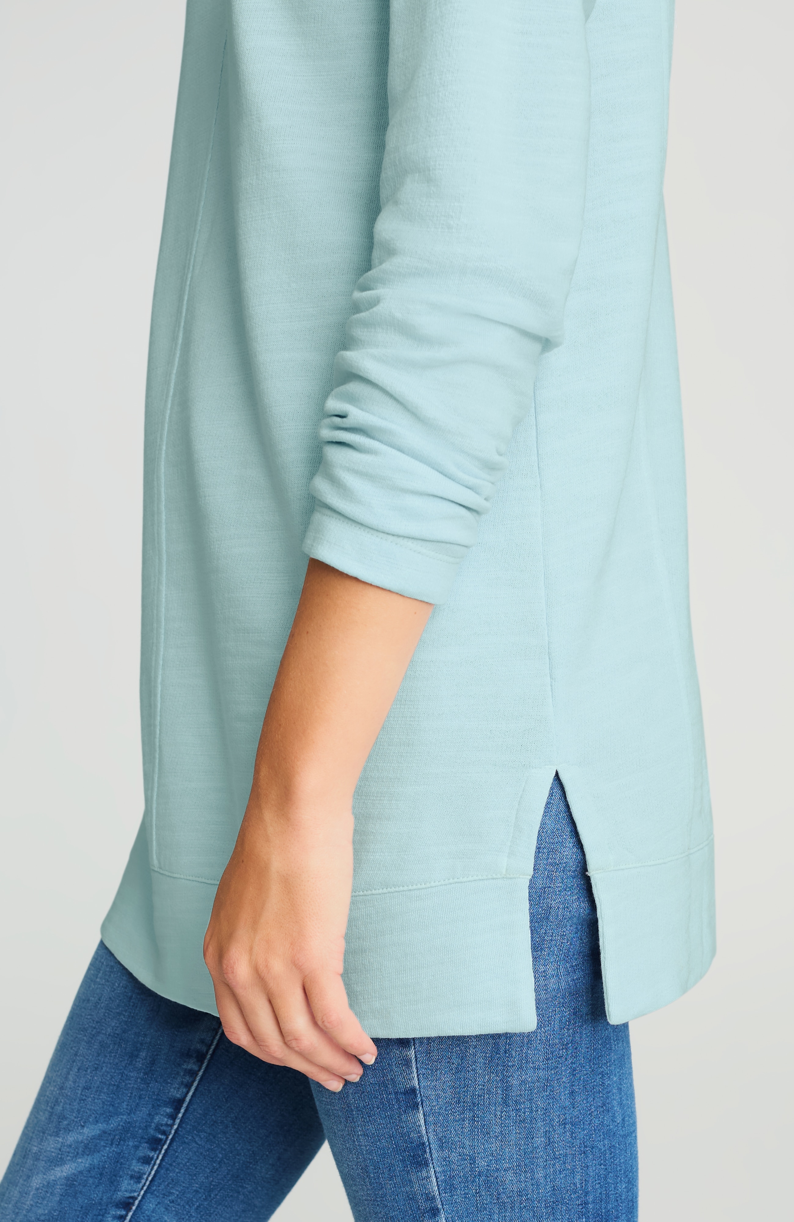 pure jill tea-dyed boat-neck tunic