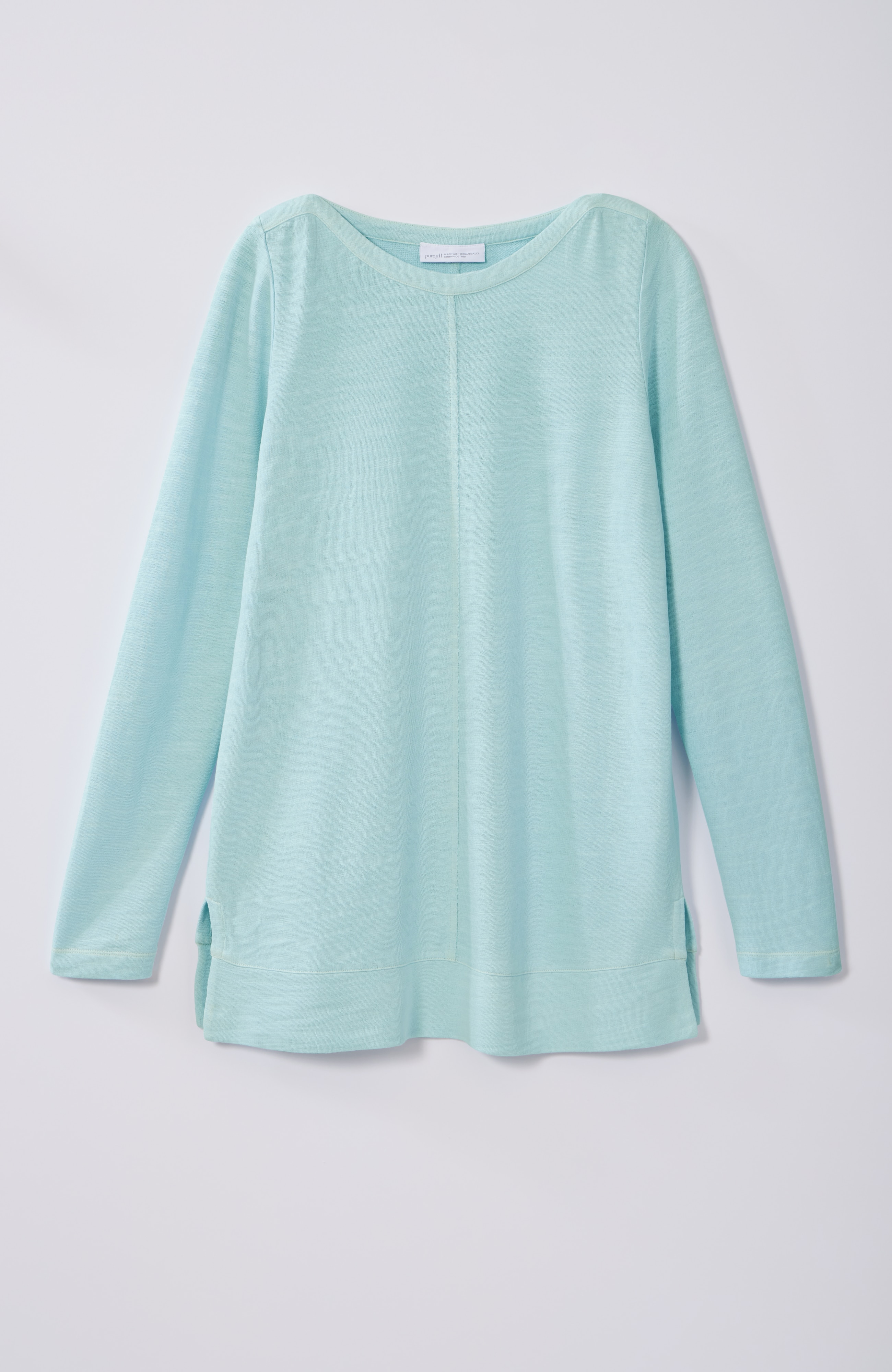 pure jill tea-dyed boat-neck tunic