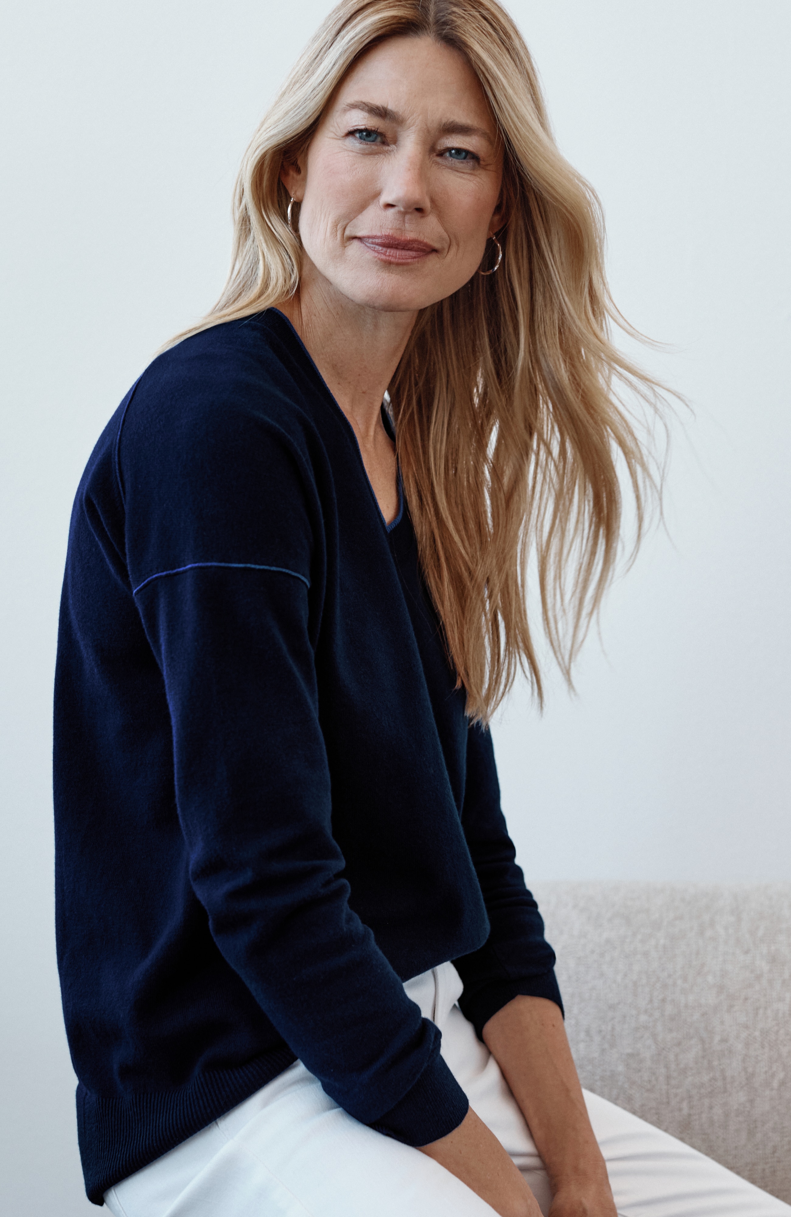 TIPPED V-NECK SWEATER | JJill
