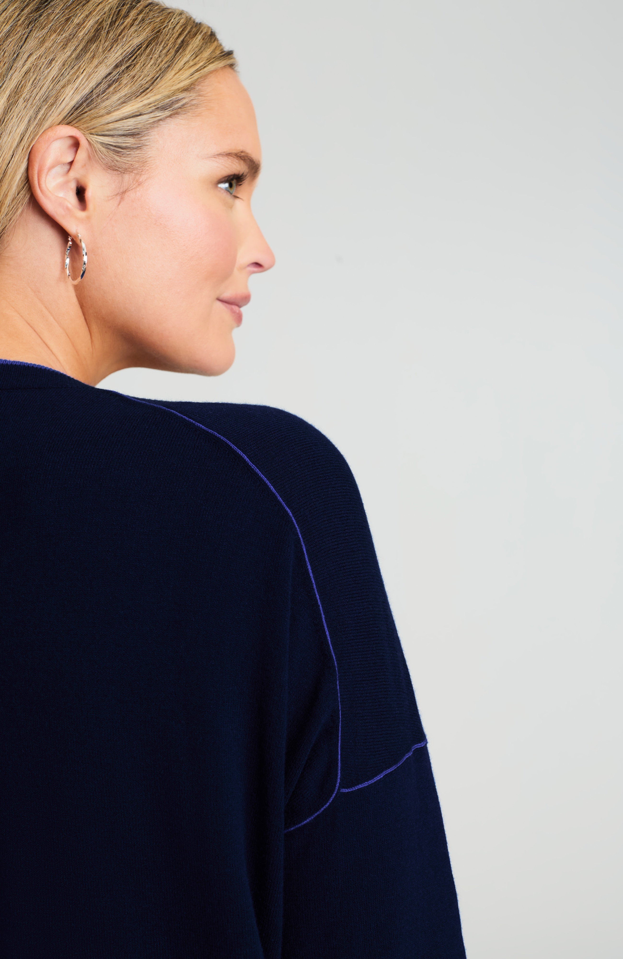 tipped v-neck sweater