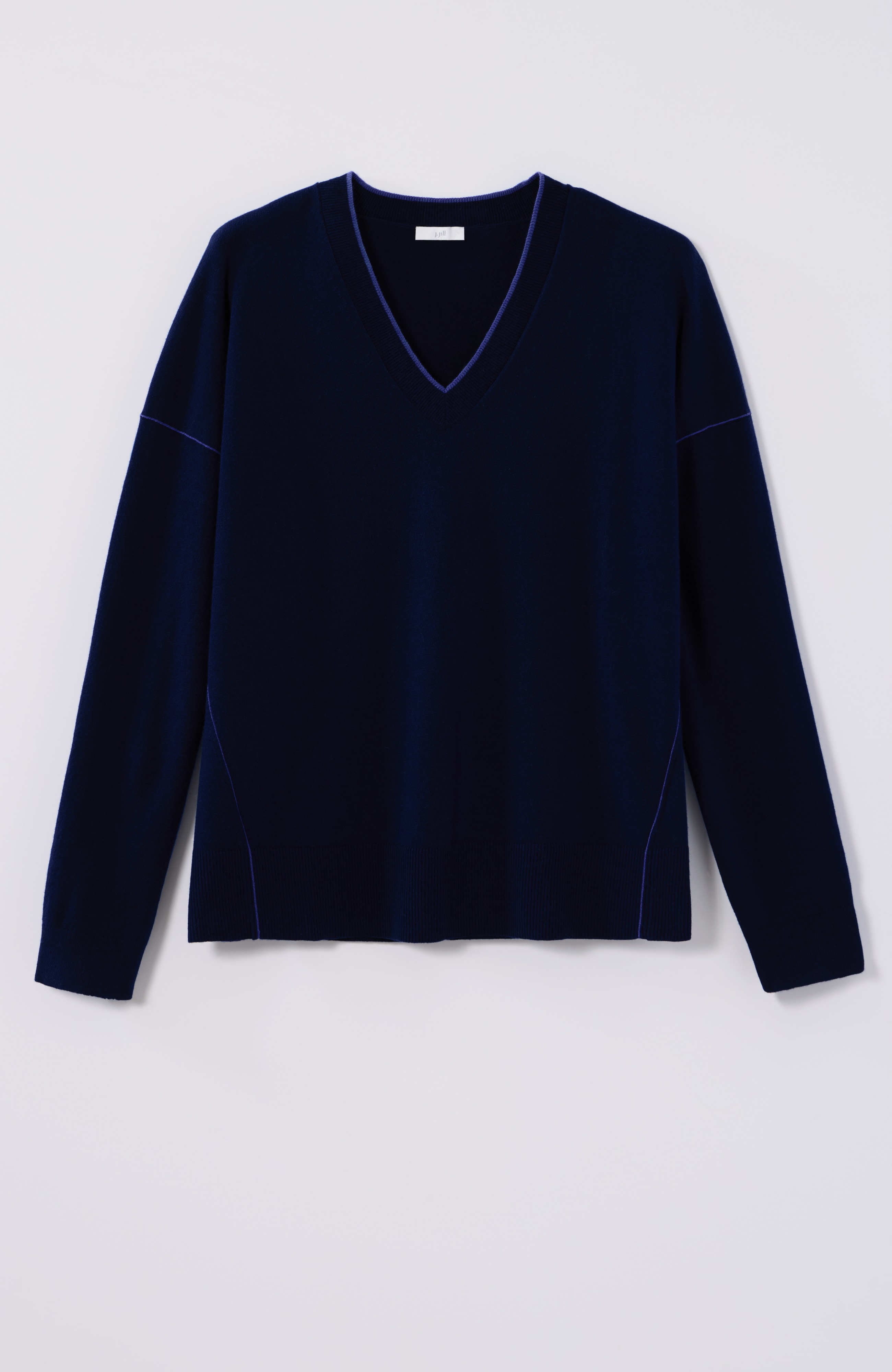 TIPPED V-NECK SWEATER | JJill