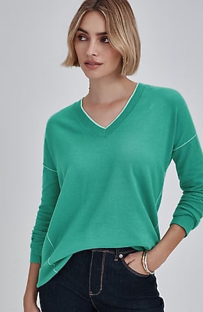 Image for Tipped V-Neck Sweater
