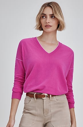 Image for Tipped V-Neck Sweater