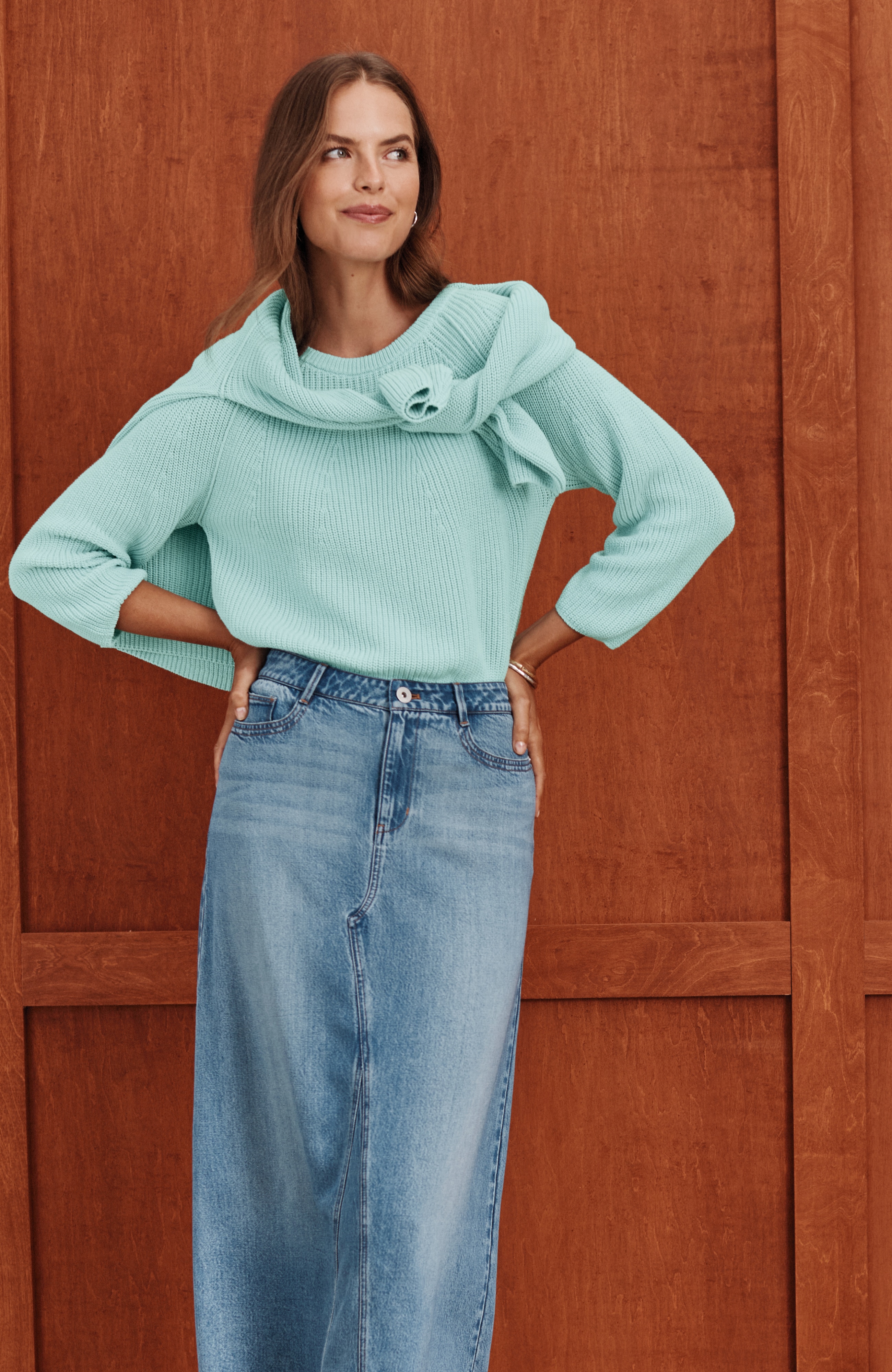 ribbed cotton sweater