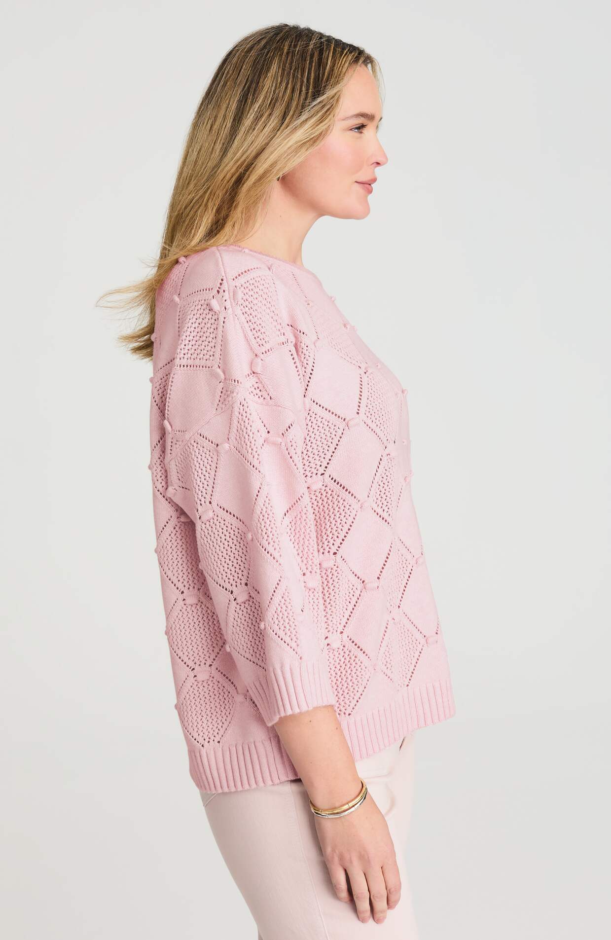 DIAMOND-PATTERNED TEXTURED SWEATER | JJill