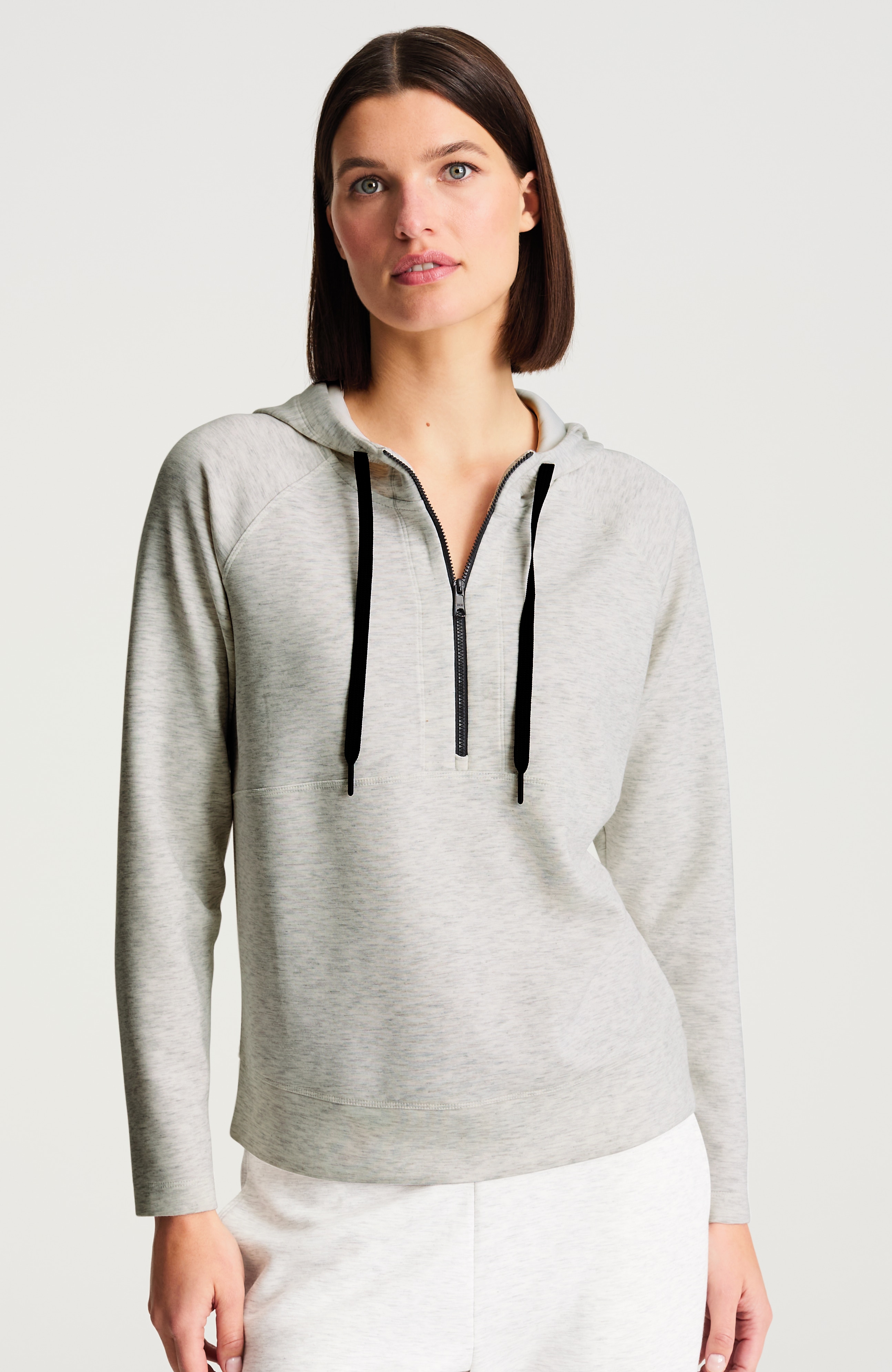Fit Elevation Knit 1/4-Zip Hoodie | JJill