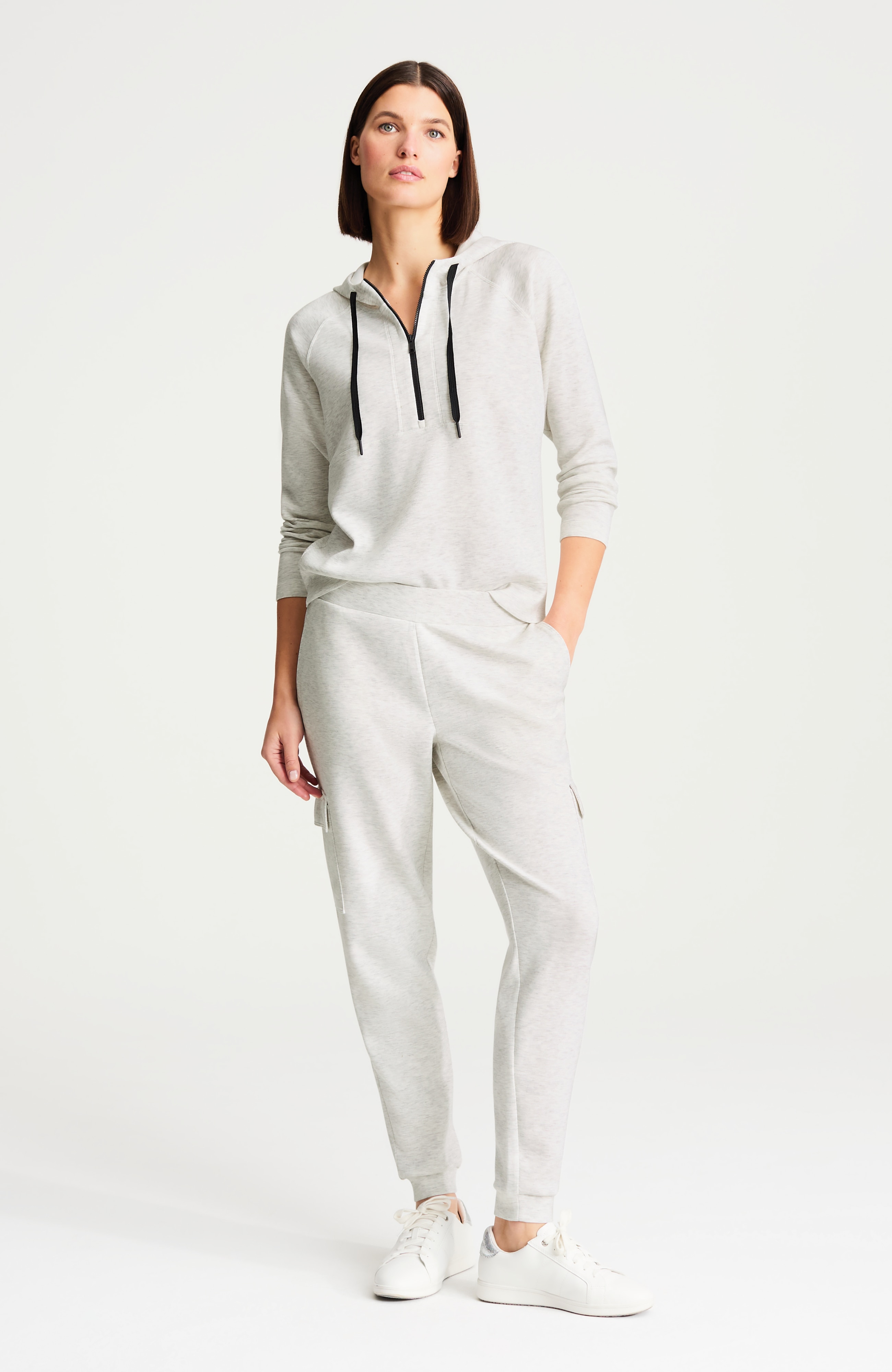 fit elevation knit 1/4-zip hoodie