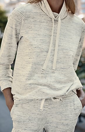 Image for Fit Heathered Mock-Neck Sweatshirt