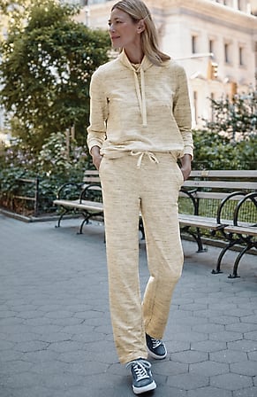 Image for Fit Heathered Straight-Leg Pants