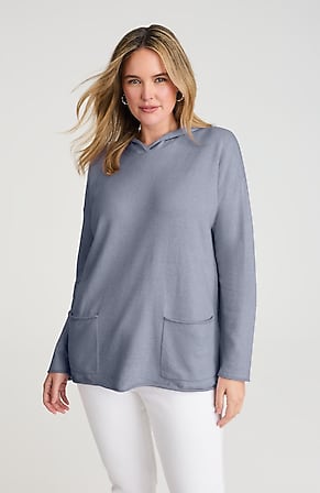 Image for Patch-Pocket Hooded Sweater