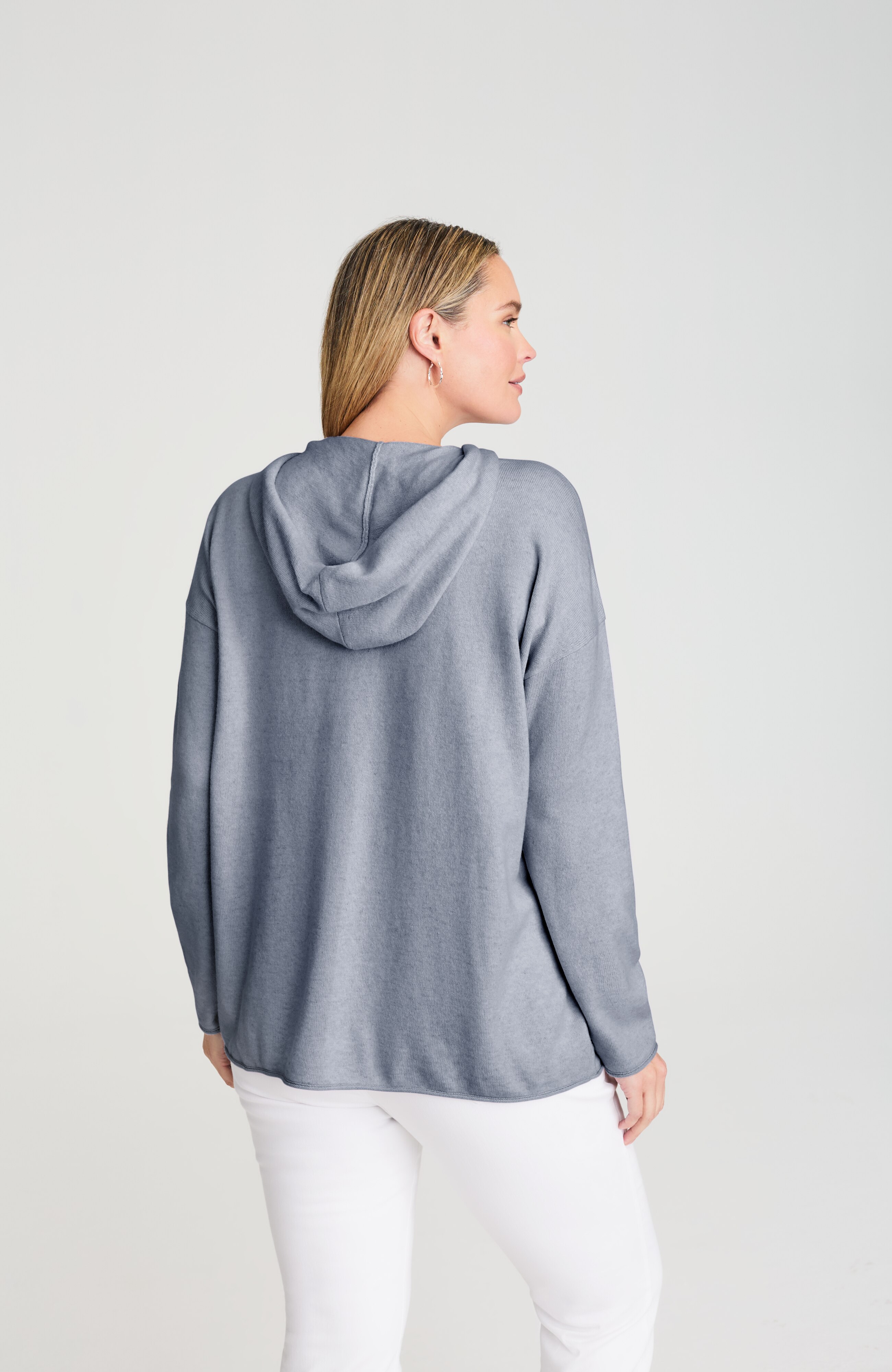 PATCH-POCKET HOODED SWEATER | JJill