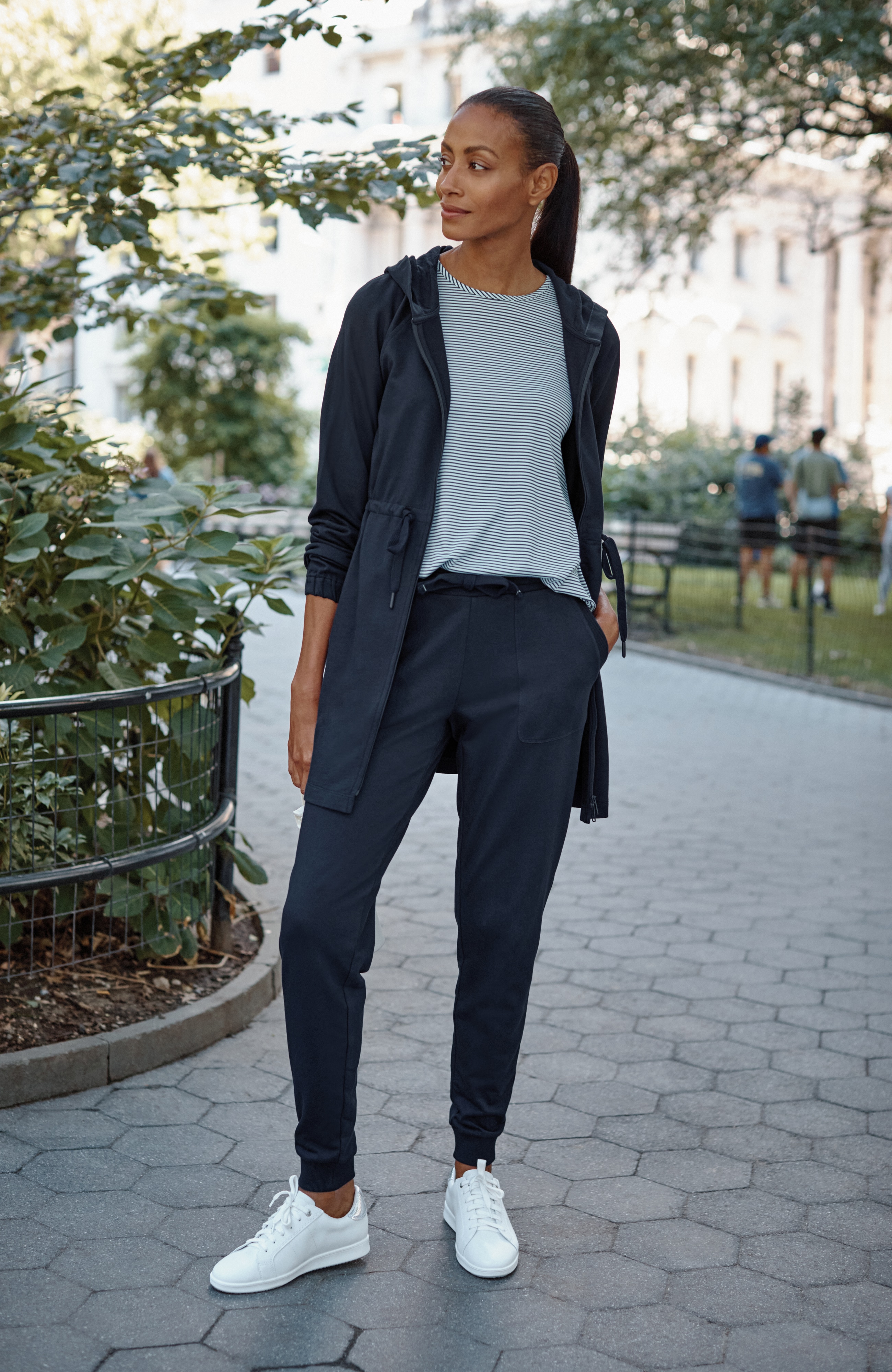 Fit Drawstring-Waist Knit Jacket | JJill
