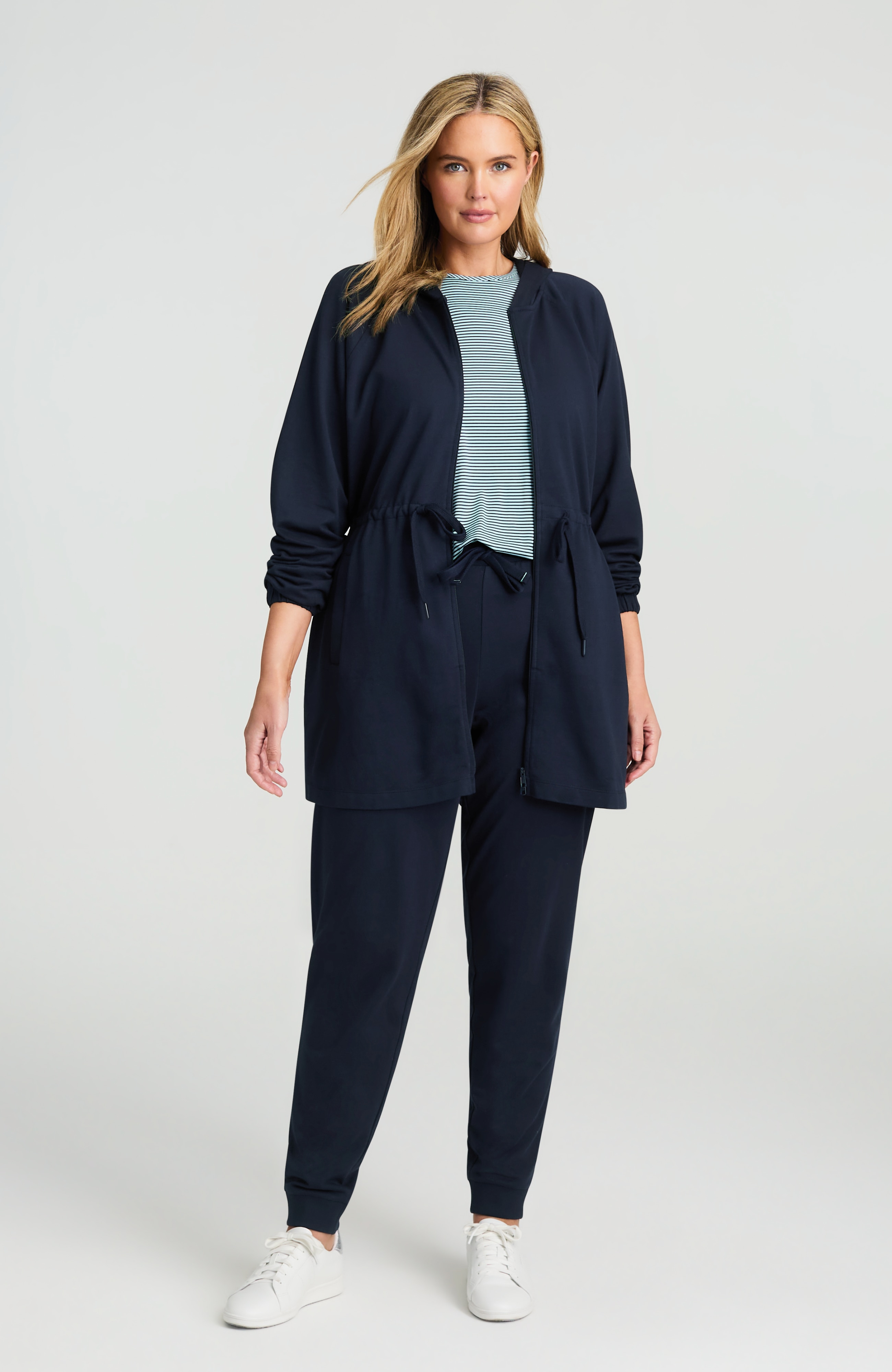 Fit Drawstring-Waist Knit Jacket | JJill