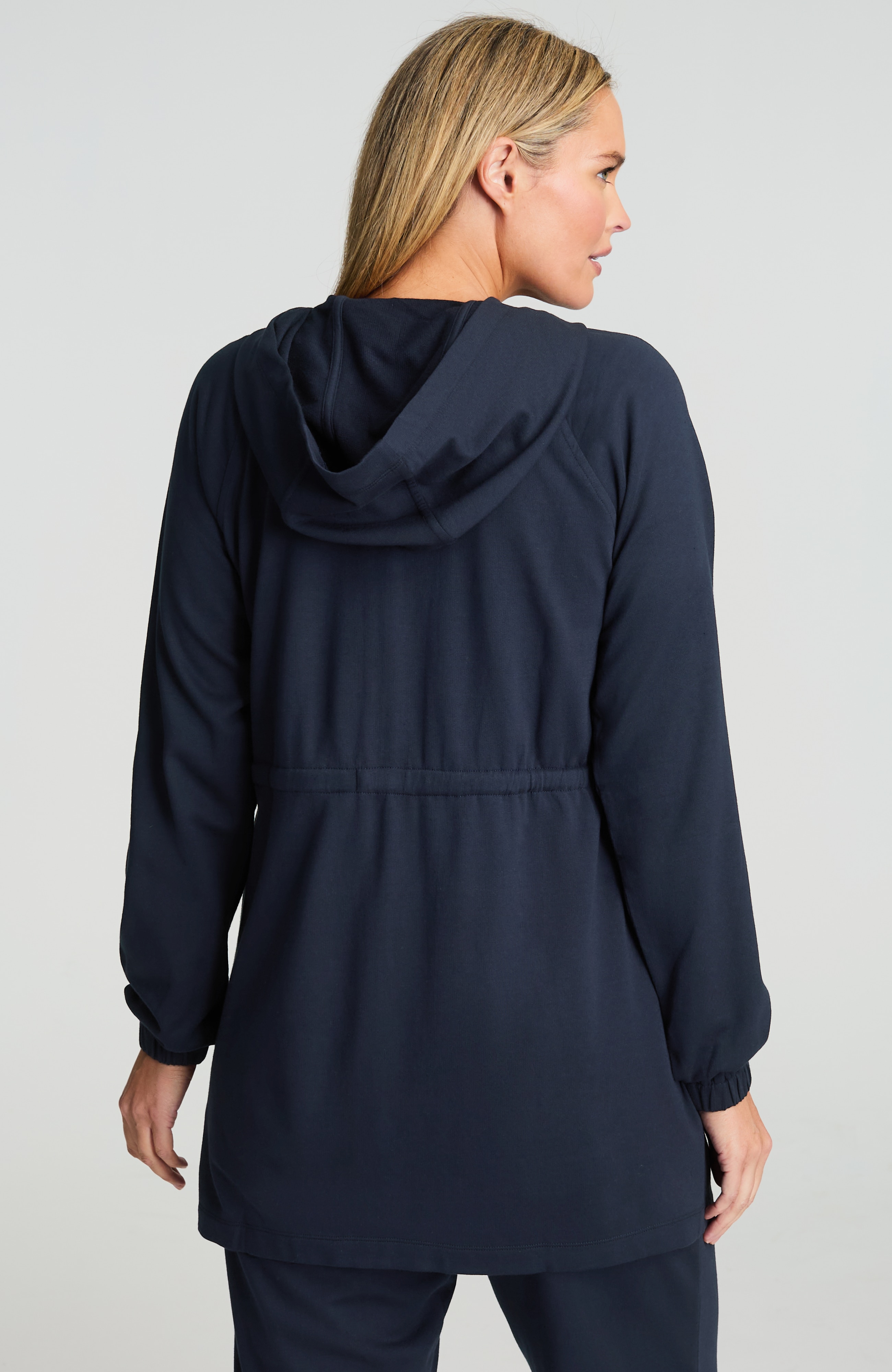 Fit Drawstring-Waist Knit Jacket | JJill
