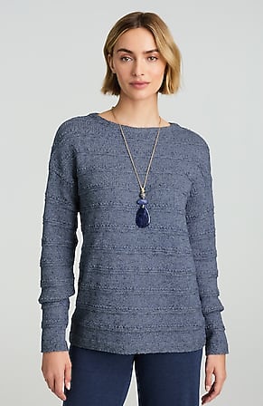 Image for Pure Jill Textured Boat-Neck Sweater