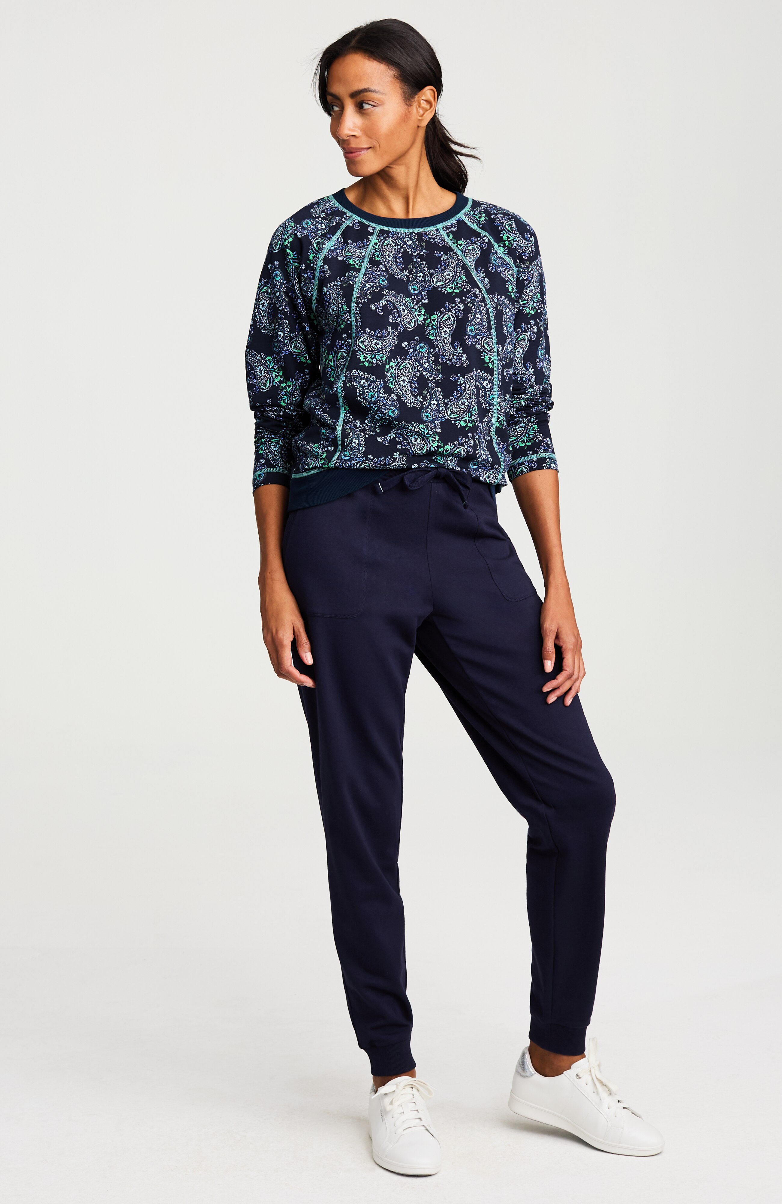 fit tonal-stitch pullover