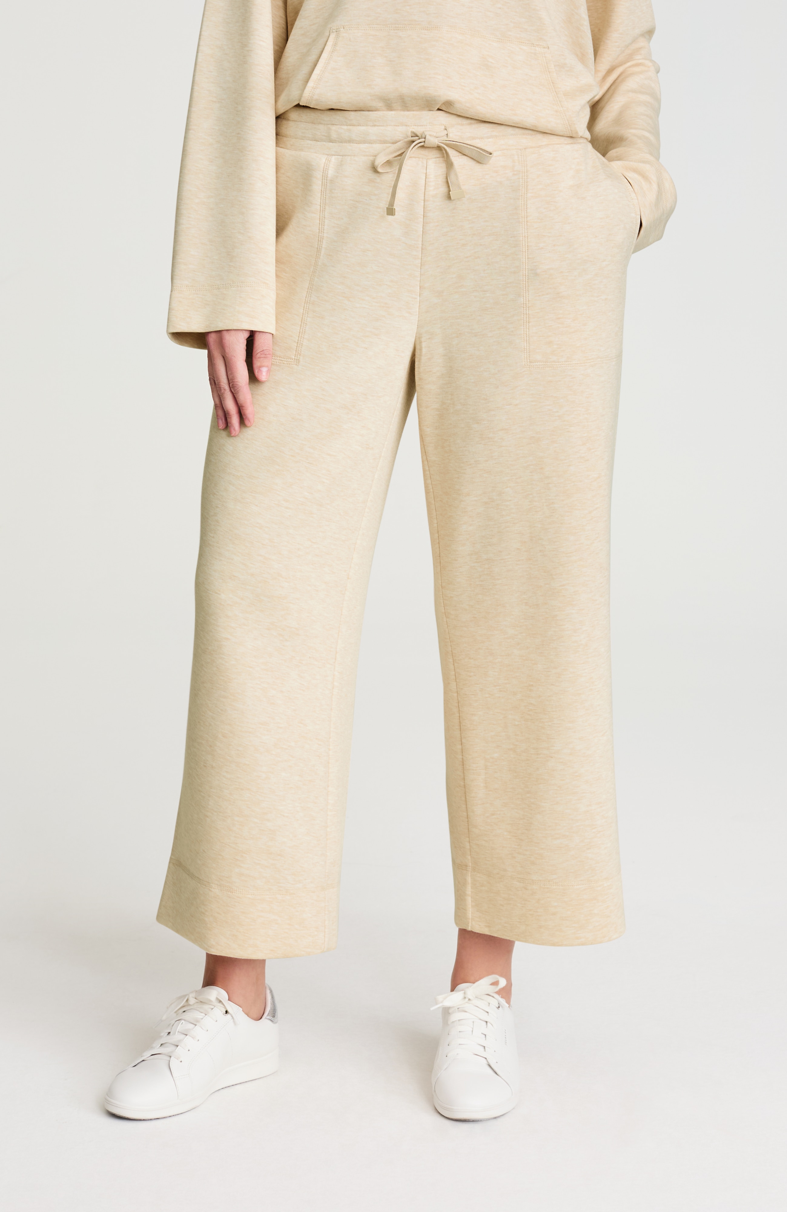 fit elevation knit wide-leg crops