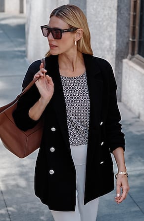 Image for Wearever Double-Breasted Sweater Blazer