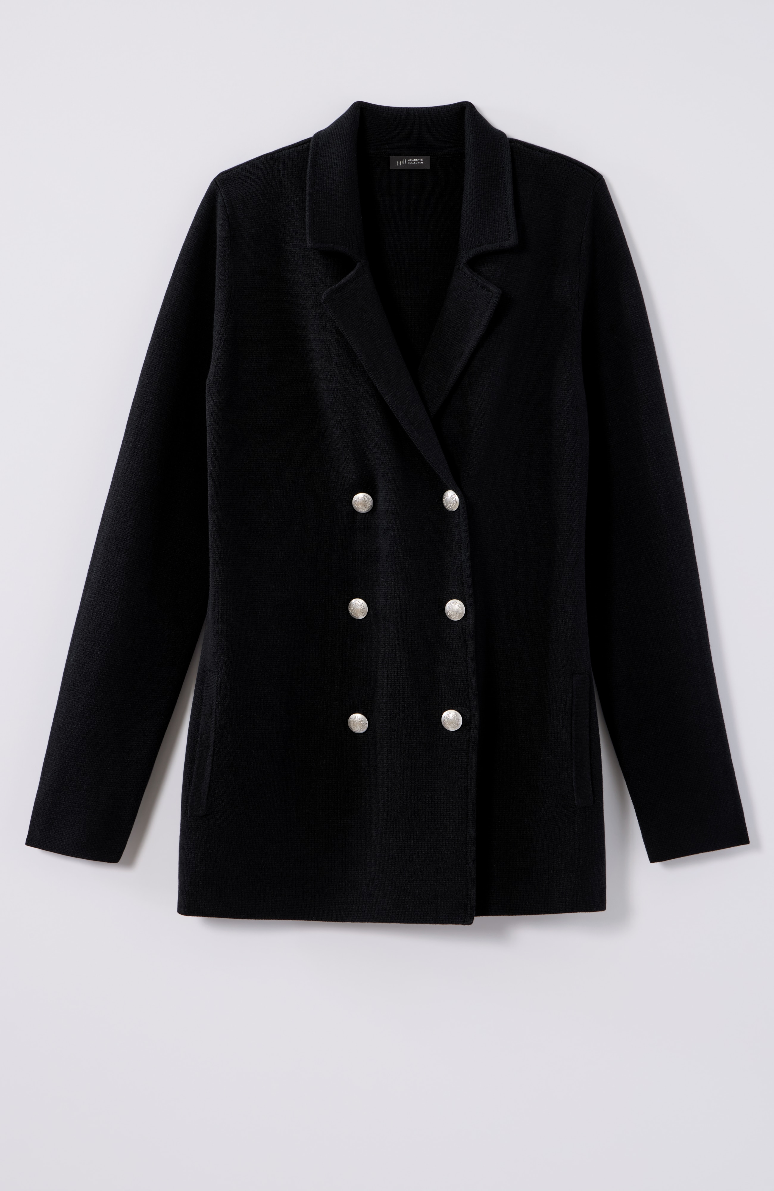 wearever double-breasted sweater blazer