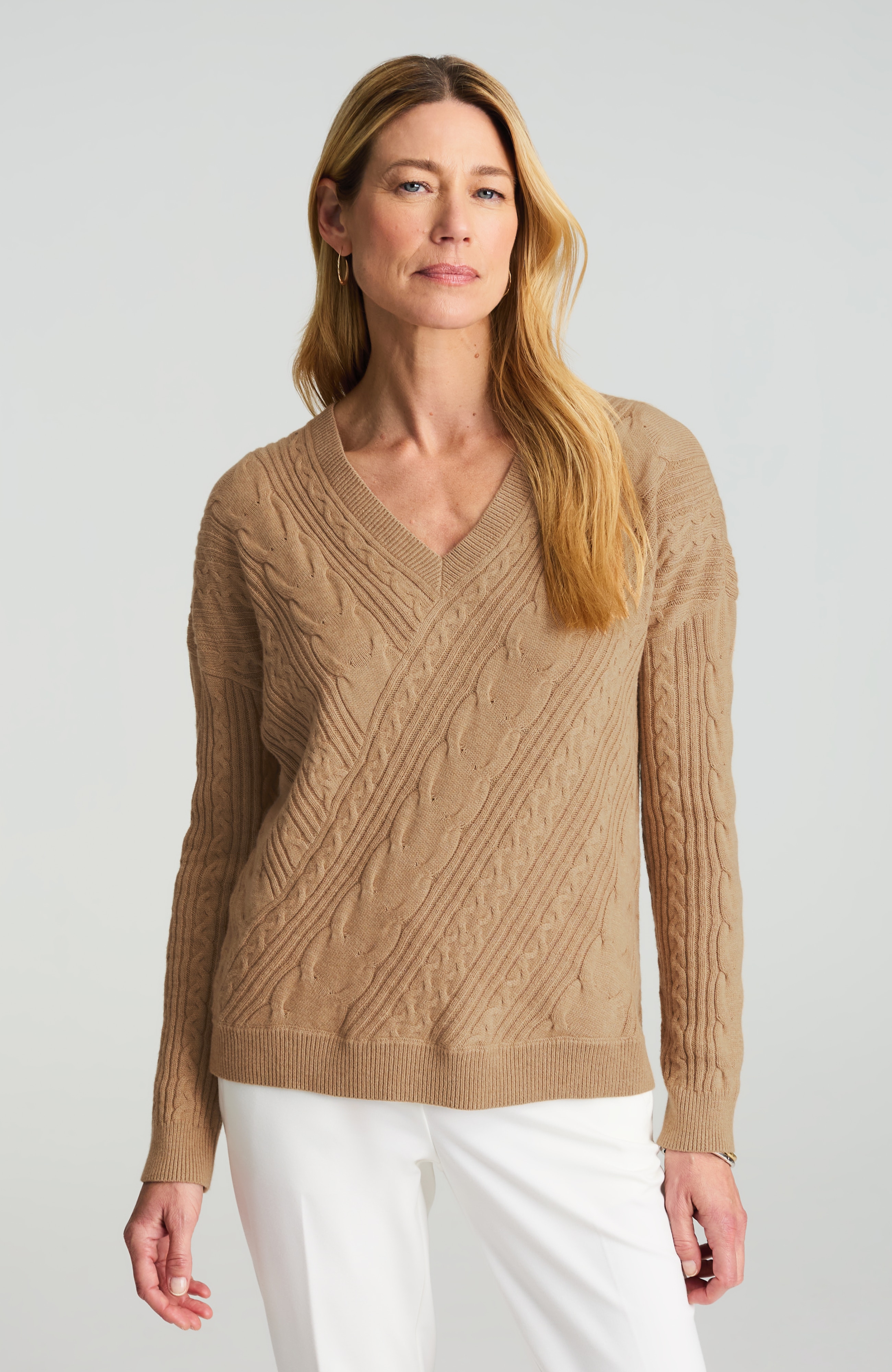 wearever cable-knit cotton sweater