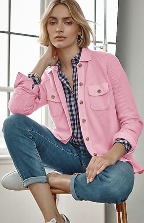 Image for Waffle-Knit Button-Down Shirt