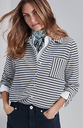 Image for Striped Textured-Knit Shirt